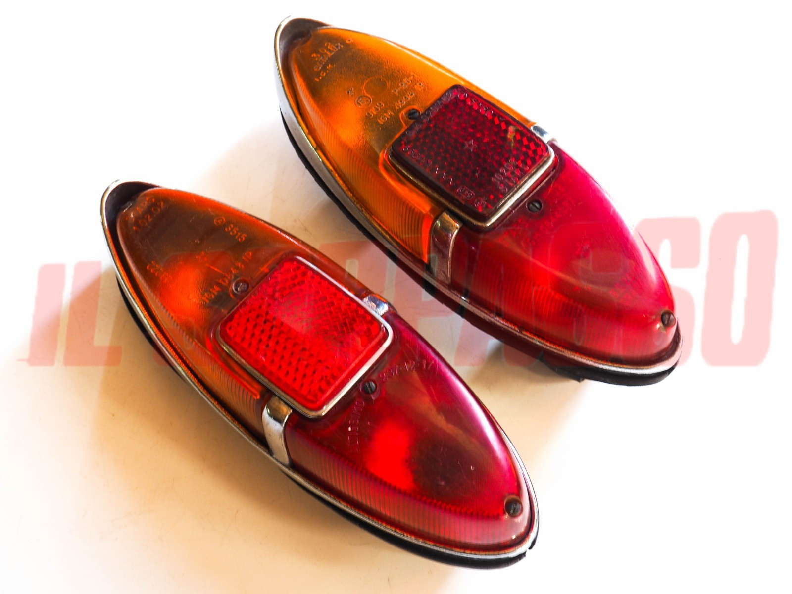 FANALI POSTERIORI + CUFFIE FIAT 1100 103 H - D - 850 FAMILIARE ORIGINALI USATI