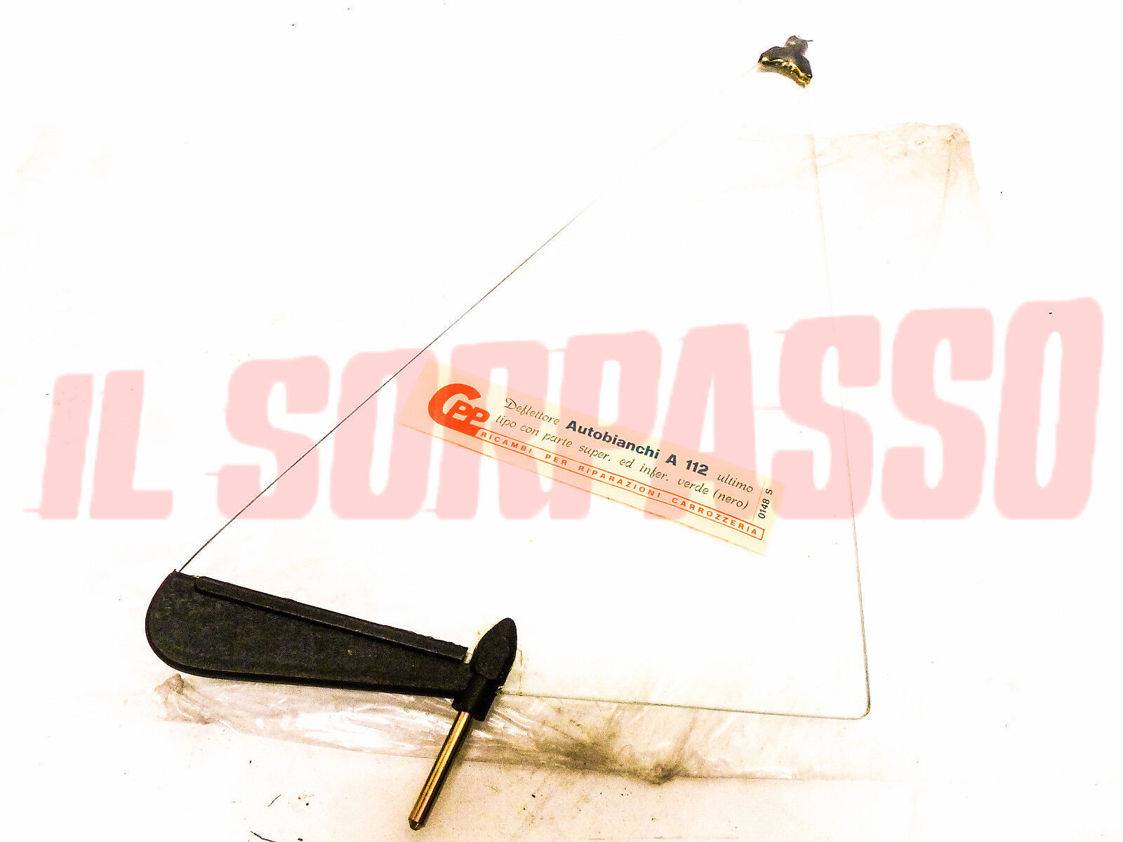 VETRO DEFLETTORE SINISTRO PORTA AUTOBIANCHI A112 ABARTH VERDE