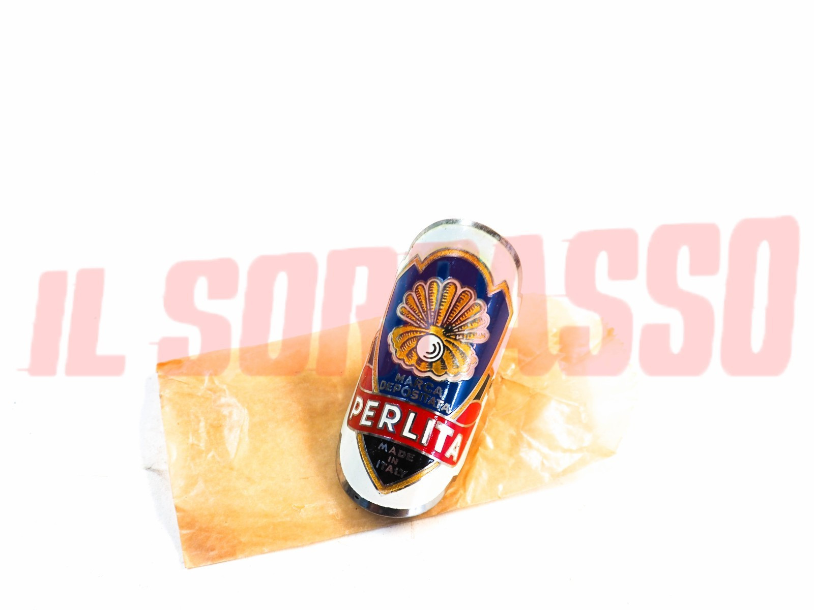 STEMMA LOGO FREGIO SMALTATO CANOTTO BICI BICICLETTA PERLITA ORIGINALE