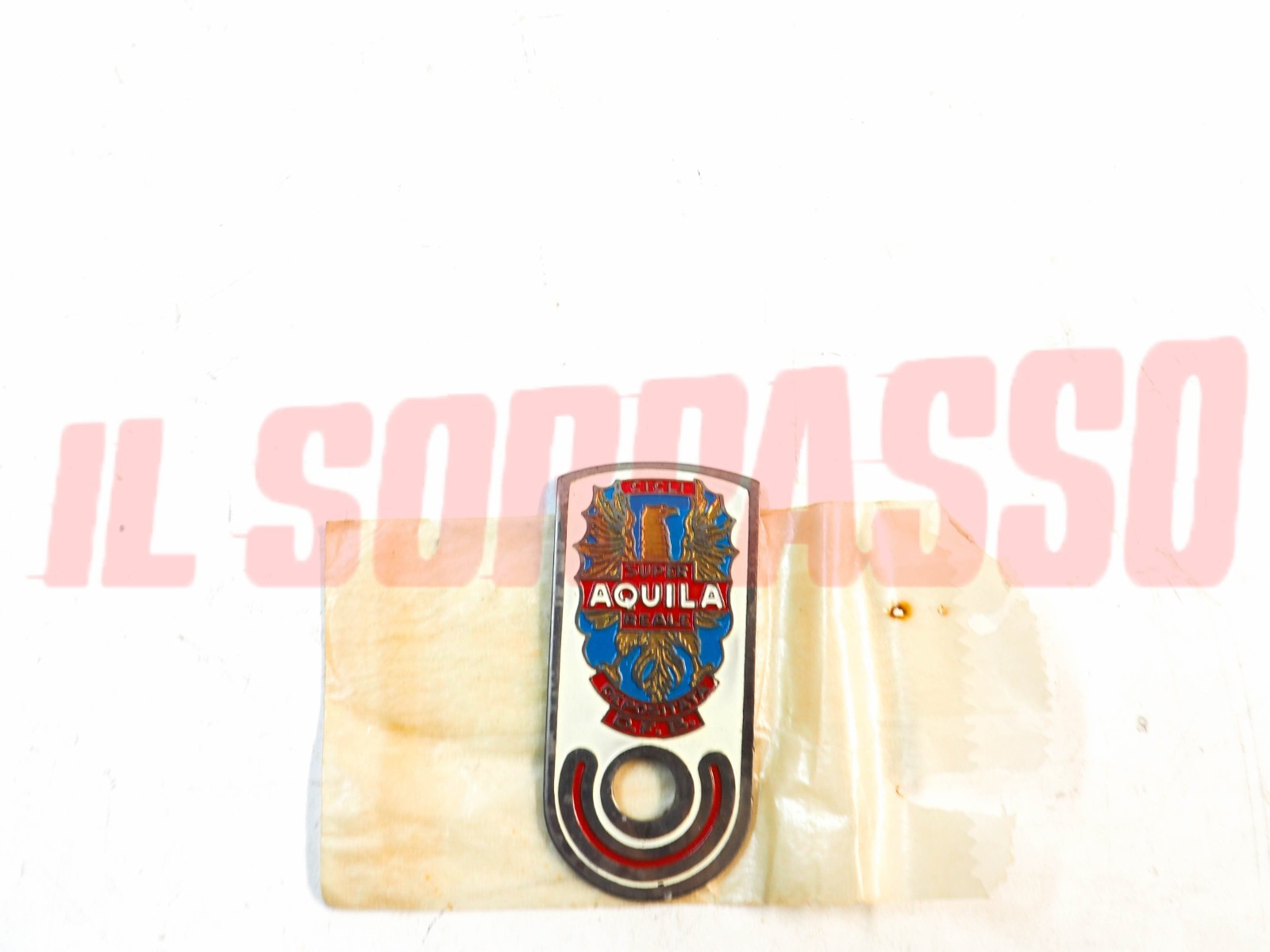 STEMMA LOGO FREGIO SMALTATO BICI BICICLETTA CICLI SUPER AQUILA REALE ORIGINALE