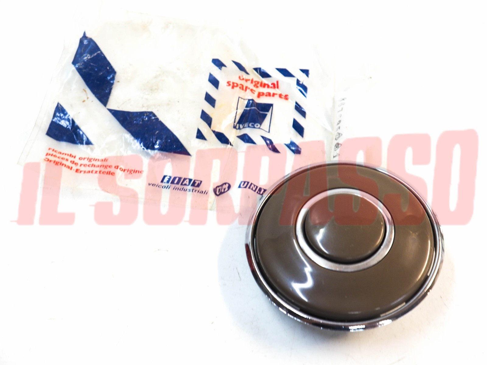 PULSANTE CLACSON VOLANTE STERZO FIAT CAMPAGNOLA AR 51 - FIAT 615 ORIGINALE NOS