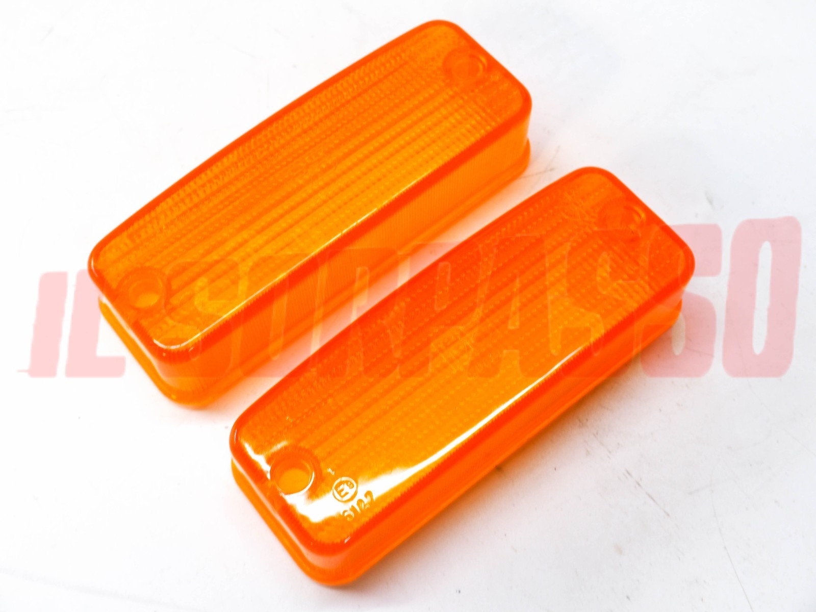 PLASTICHE ARANCIO FANALINI ANTERIORI FRECCE SEAT FIAT 124 ORIGINALI COBO