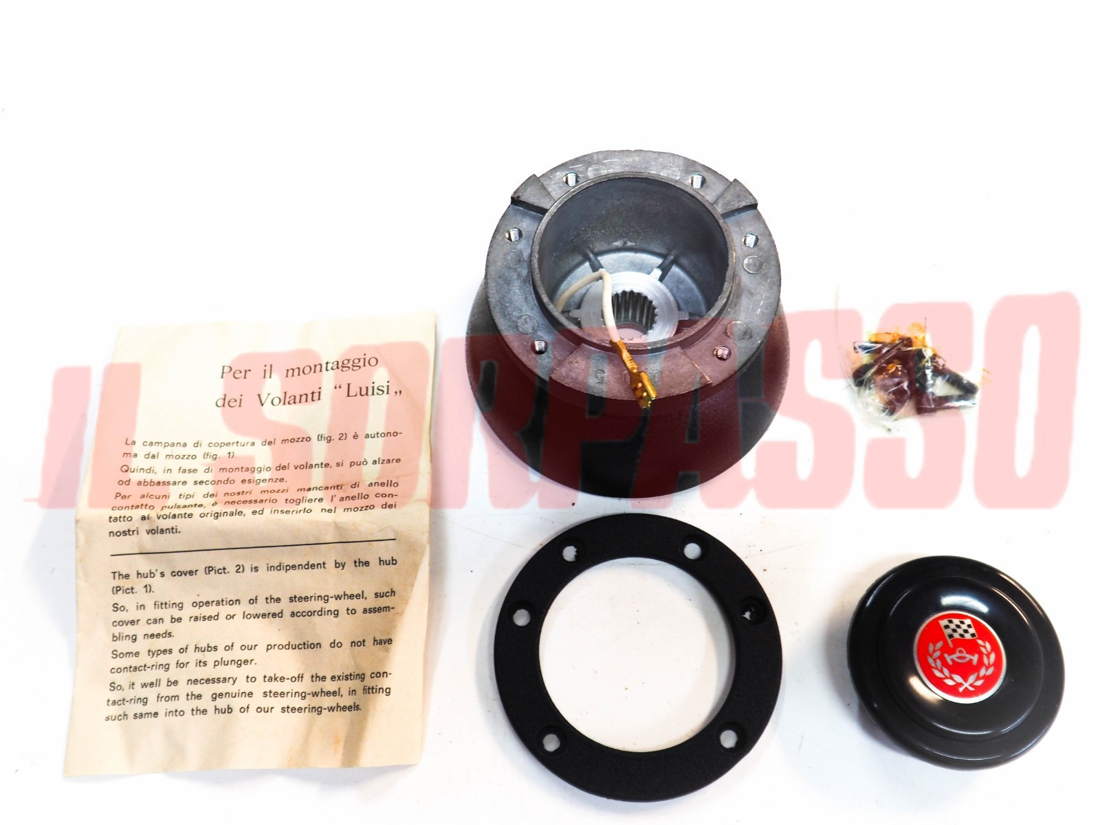 MOZZO VOLANTE STERZO PULSANTE CLACSON LUISI ORIGINALE