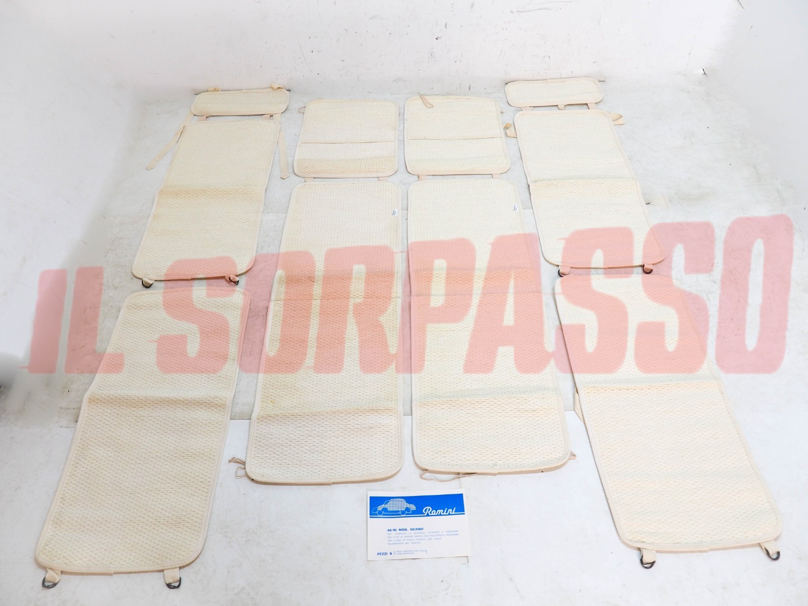 FODERE TAPPEZZERIA COPRI SEDILI TIPO PAGLIA FIAT 1100 124 125 127 128 131 BETA