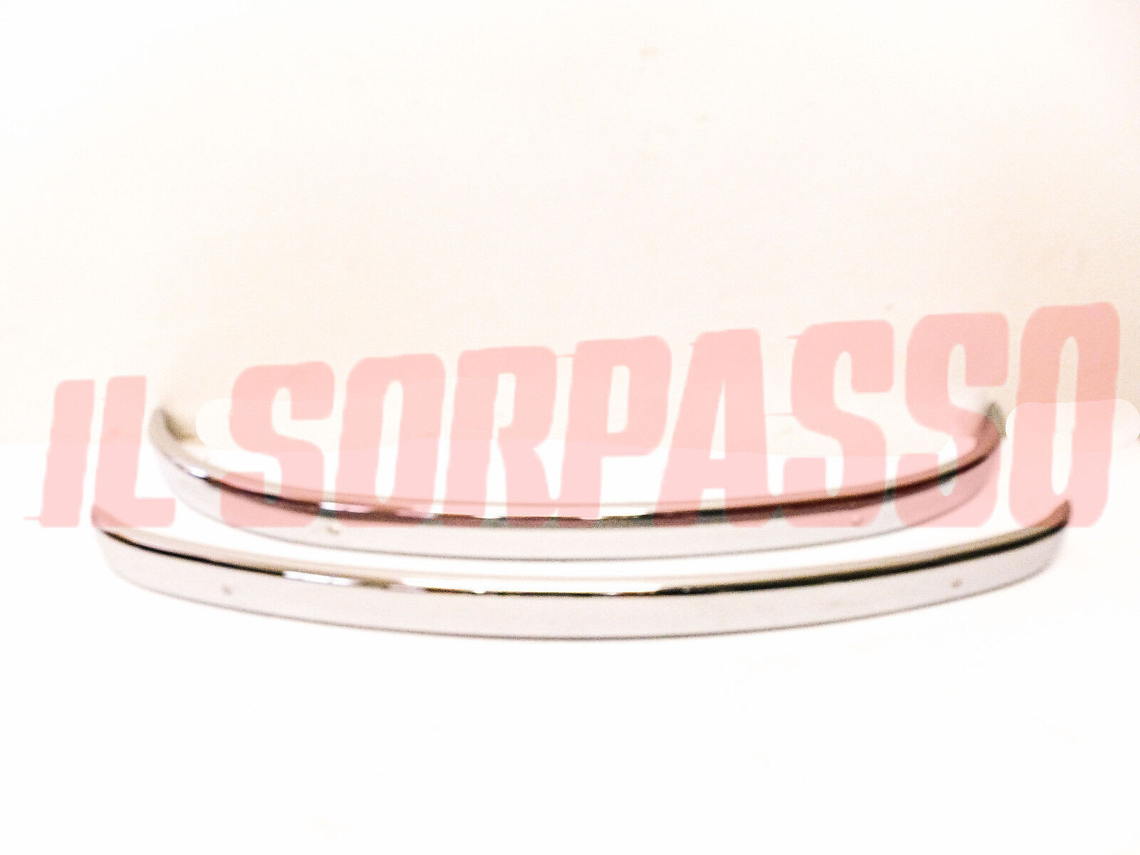 PARAURTI ANTERIORE + POSTERIORE FIAT 500 N D F L R DOPPIA CROMATURA 45 MICRON