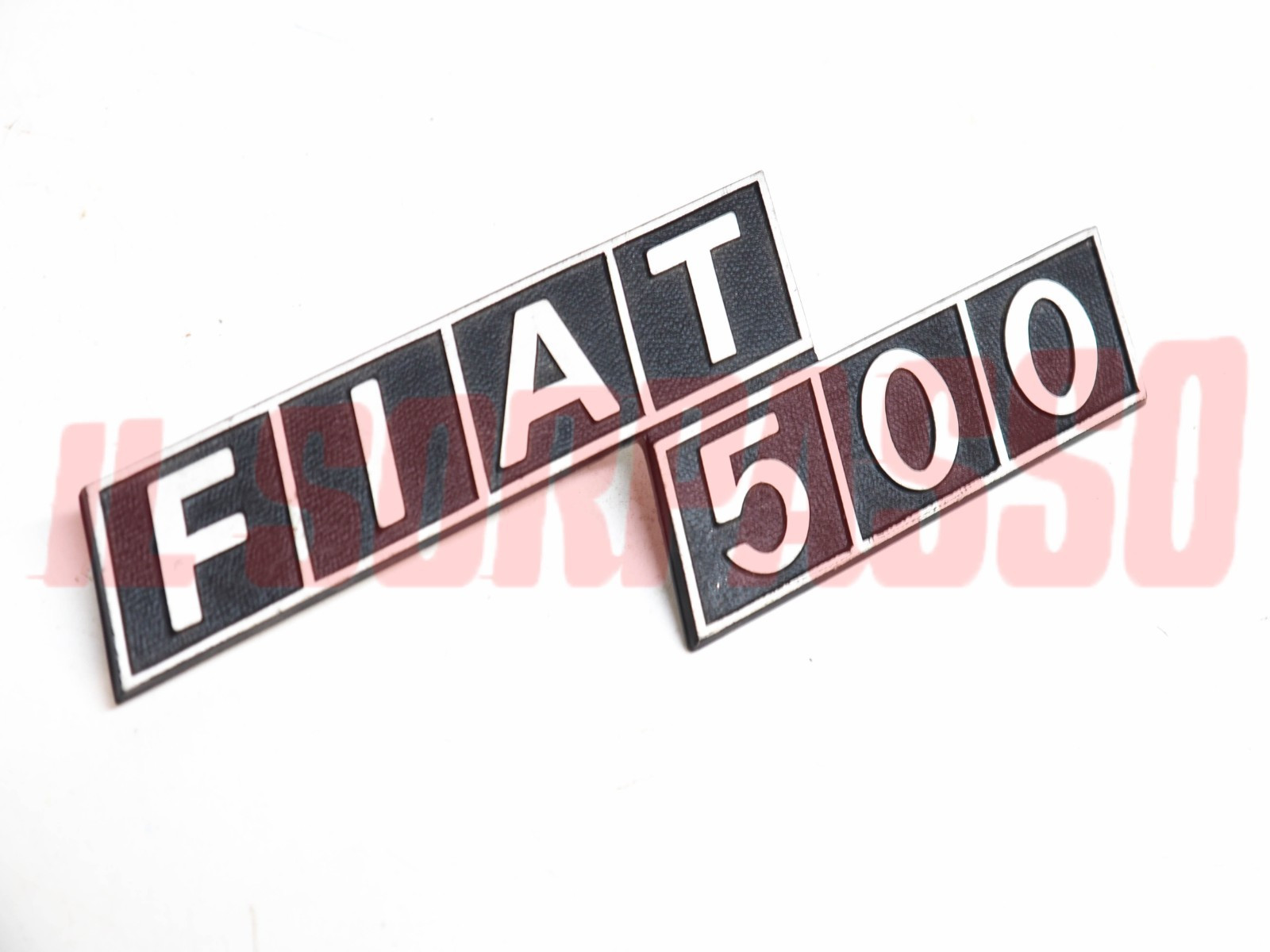 SCRITTA SIGLA PORTELLONE POSTERIORE FIAT 500 R ORIGINALE IN ALLUMINIO
