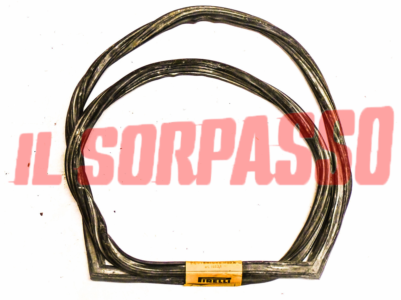 GUARNIZIONE VETRO LUNOTTO POSTERIORE FIAT 1100 R INSERTO A OMEGA ORIGINALE