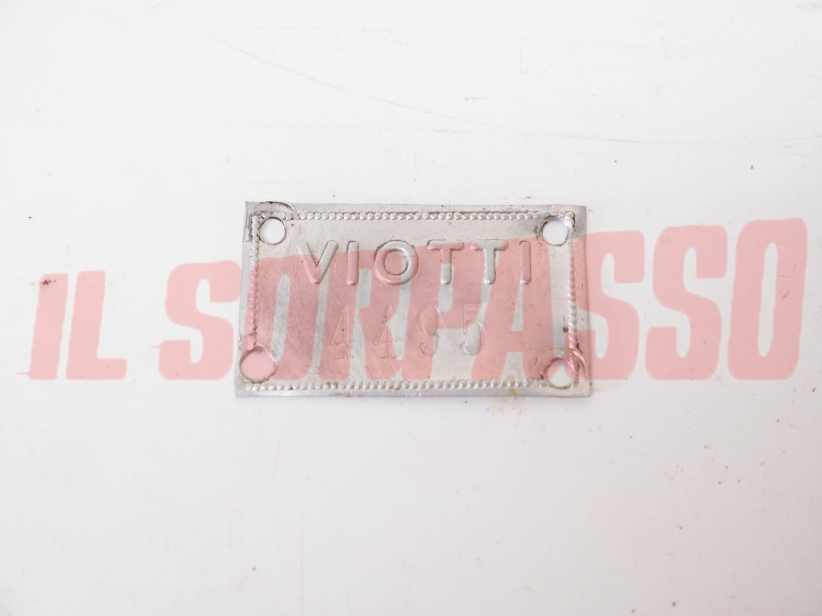 TARGHETTA IDENTIFICATIVA TELAIO CARROZZERIA VIOTTI FIAT 500 600 1100 1300 APPIA