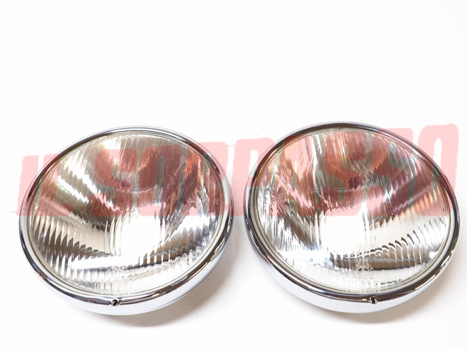 GRUPPI OTTICI FANALI FARI ANTERIORI + CORNICI FIAT TOPOLINO 500 C BELVEDERE