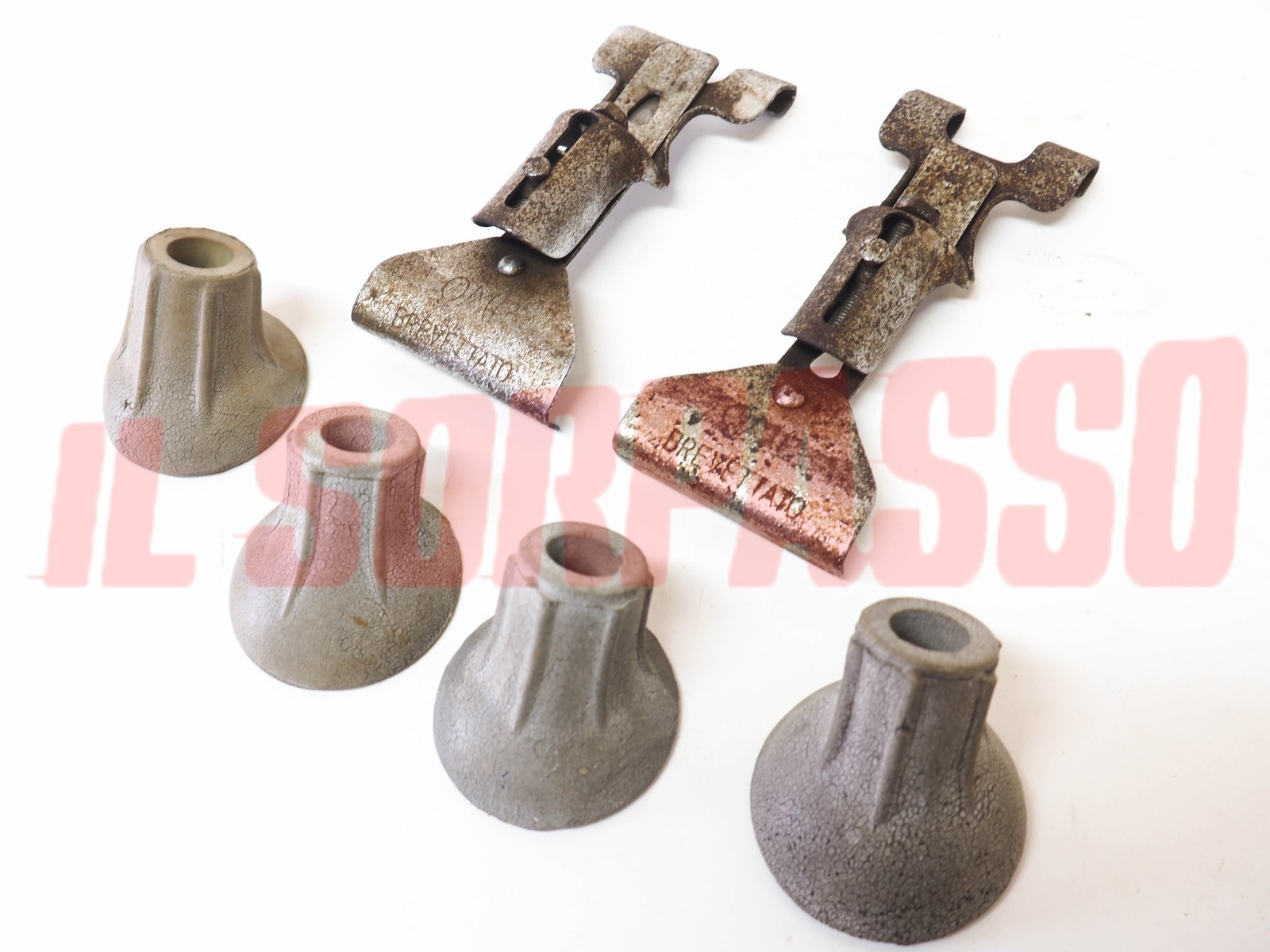 SUPPORTI GANCI + GOMMINI PORTAPACCHI FIAT TOPOLINO - 600 MULTIPLA ORIGINALI