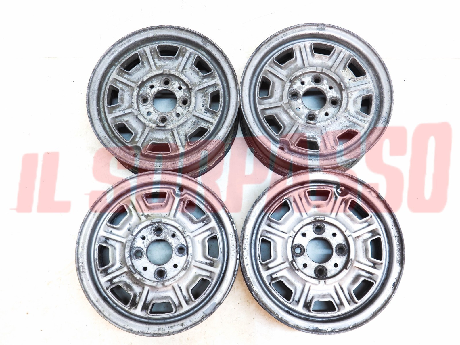 CERCHI RUOTA FIAT CROMODORA 5 x 13 FIAT 125 SPECIAL 850 124 COUPE - SPIDER