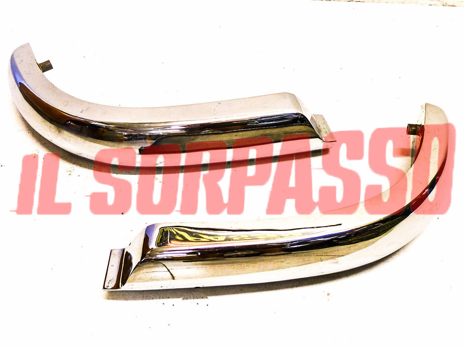 PARAURTI POSTERIORI DESTRO SINISTRO FIAT 1100 T MILITARE ORIGINALI REAR BUMPER