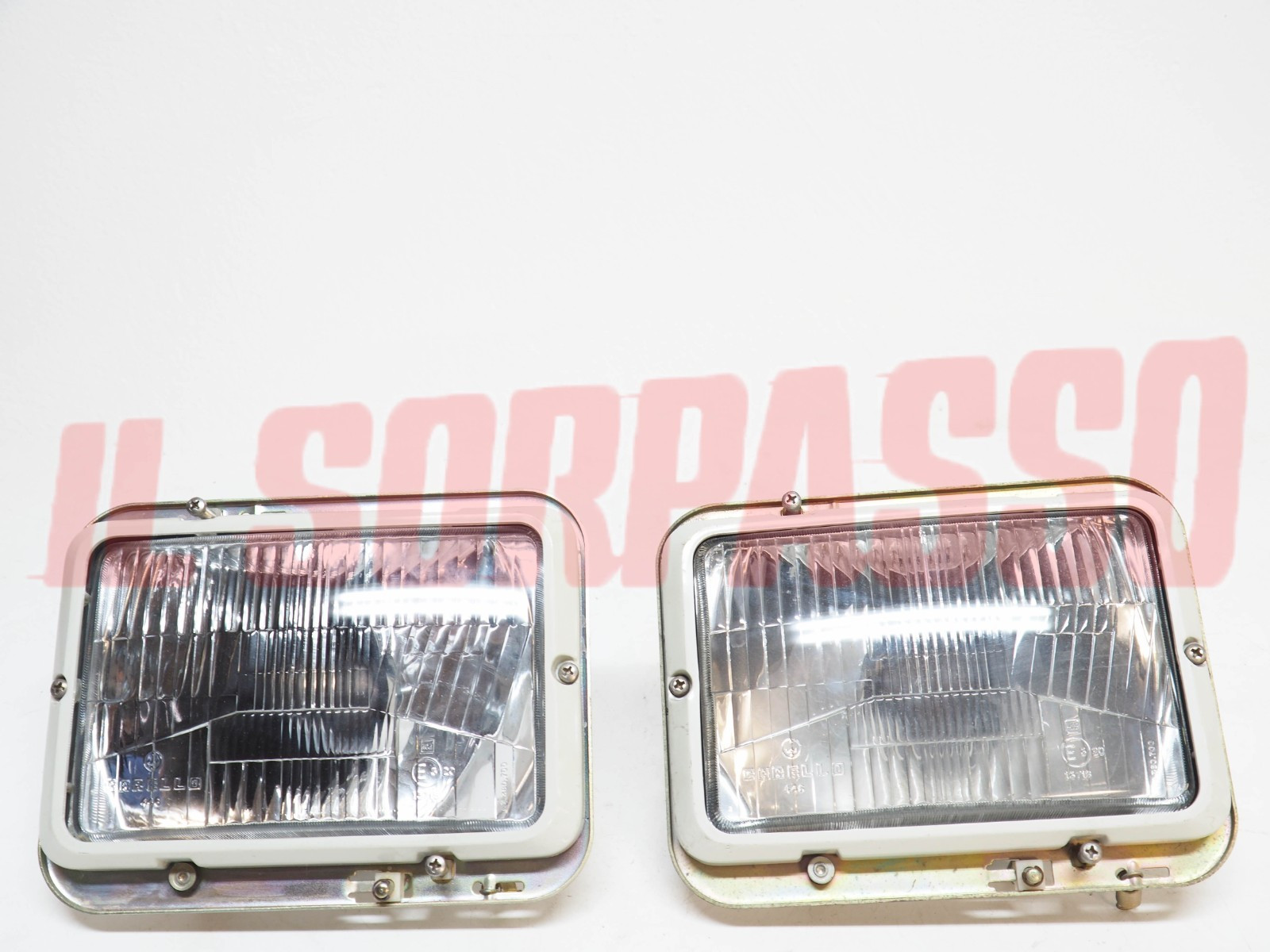 GRUPPI OTTICI FANALI + TAZZE SEDI FARO FIAT IVECO OM 110 130 R P AI T CARELLO