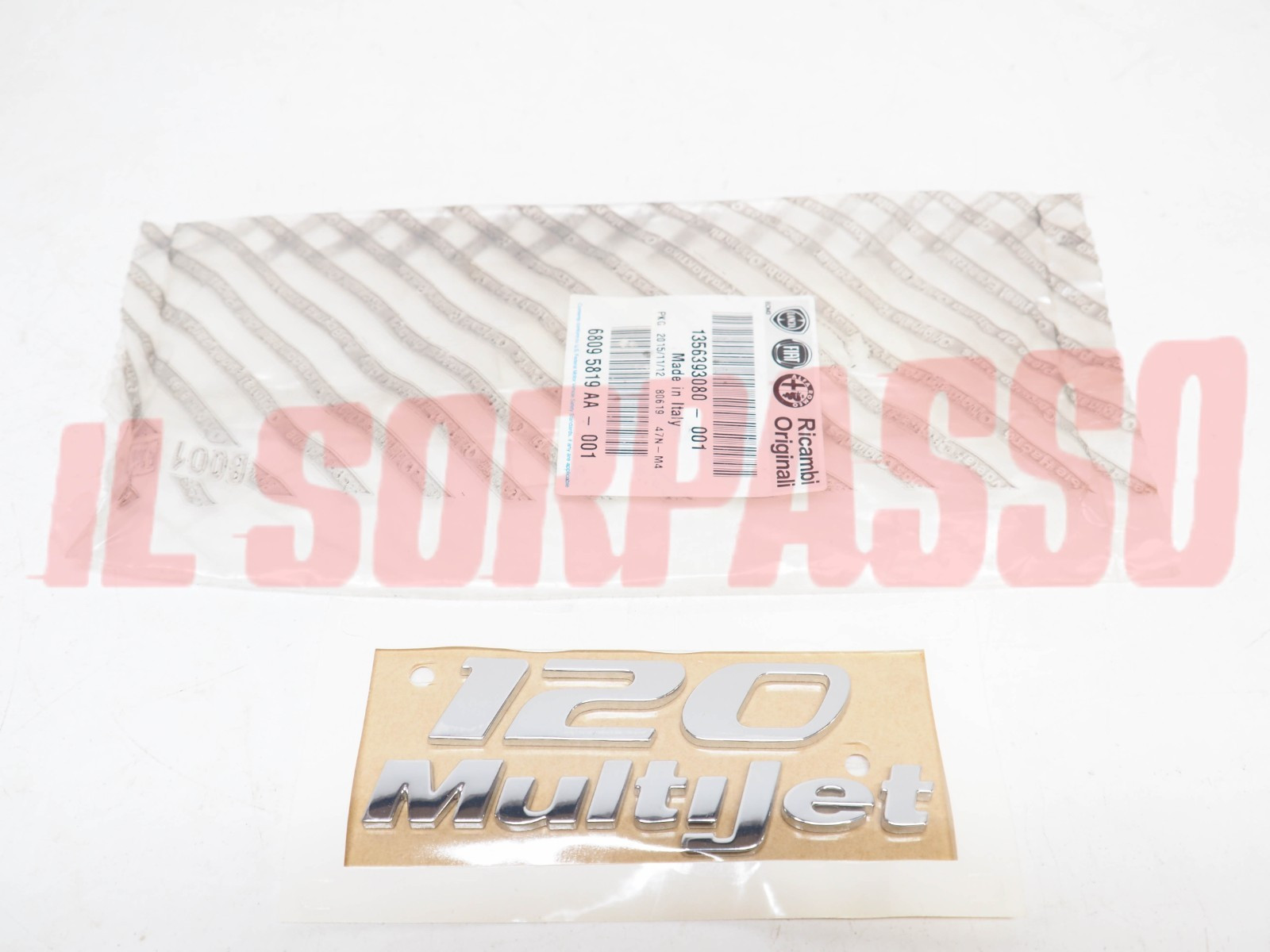 SCRITTA PARAFANGO ANTERIORE FIAT DUCATO 250 120 MULTIJET ORIGINALE