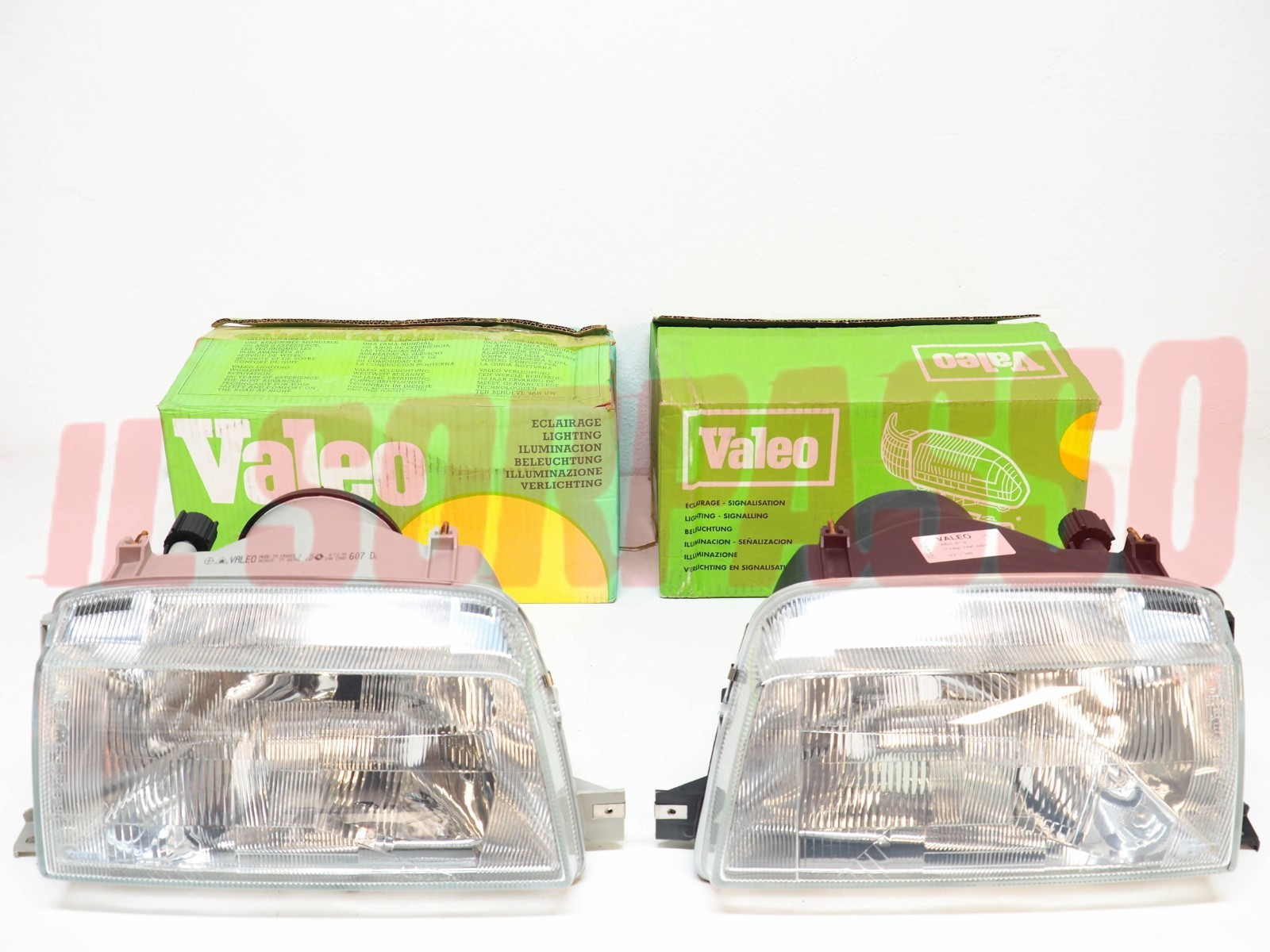 GRUPPI OTTICI FANALI FARI DESTRO + SINISTRO RENAULT R19 ORIGINALI CIBIE