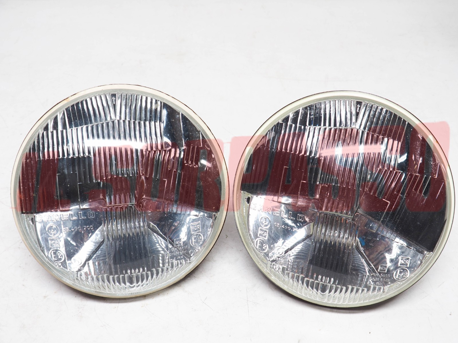 FANALI FARI GRUPPI OTTICI CARELLO DOPPIA PARABOLA FERRARI 246 330 MASERATI NOS