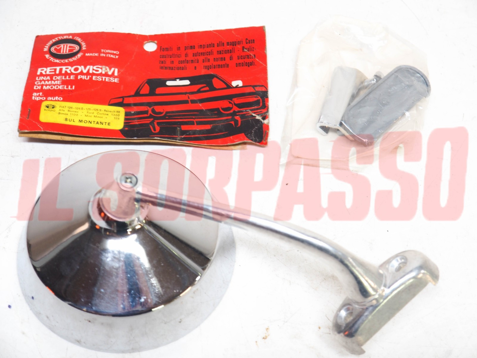 SPECCHIO SPECCHIETTO RETROVISORE MORSETTO FIAT 500 600 850 1100 1300 1500 124