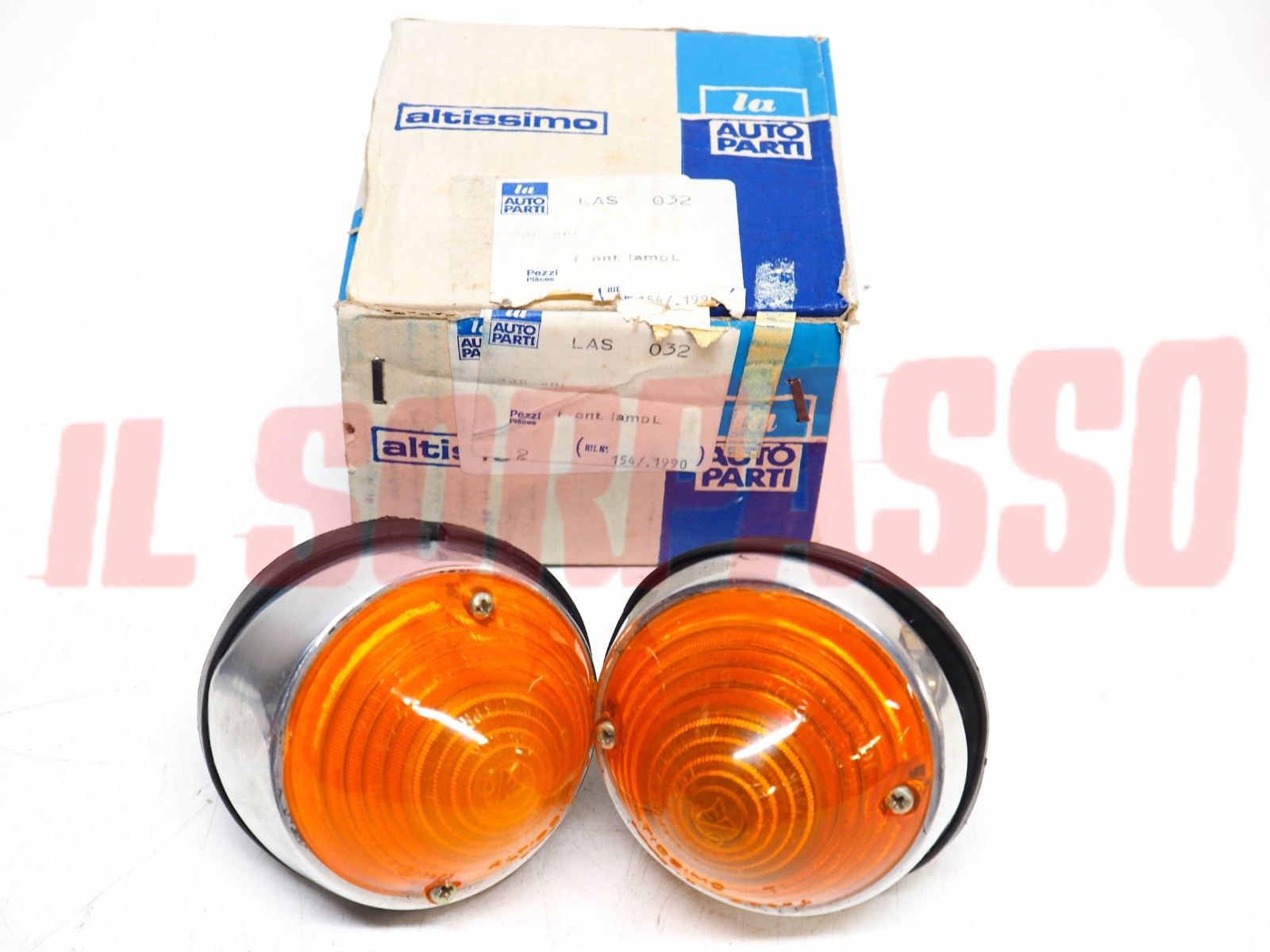 FANALINI ANTERIORI FRECCE DESTRO + SINISTRO FIAT 500 D 600 D ARANCIO ALTISSIMO