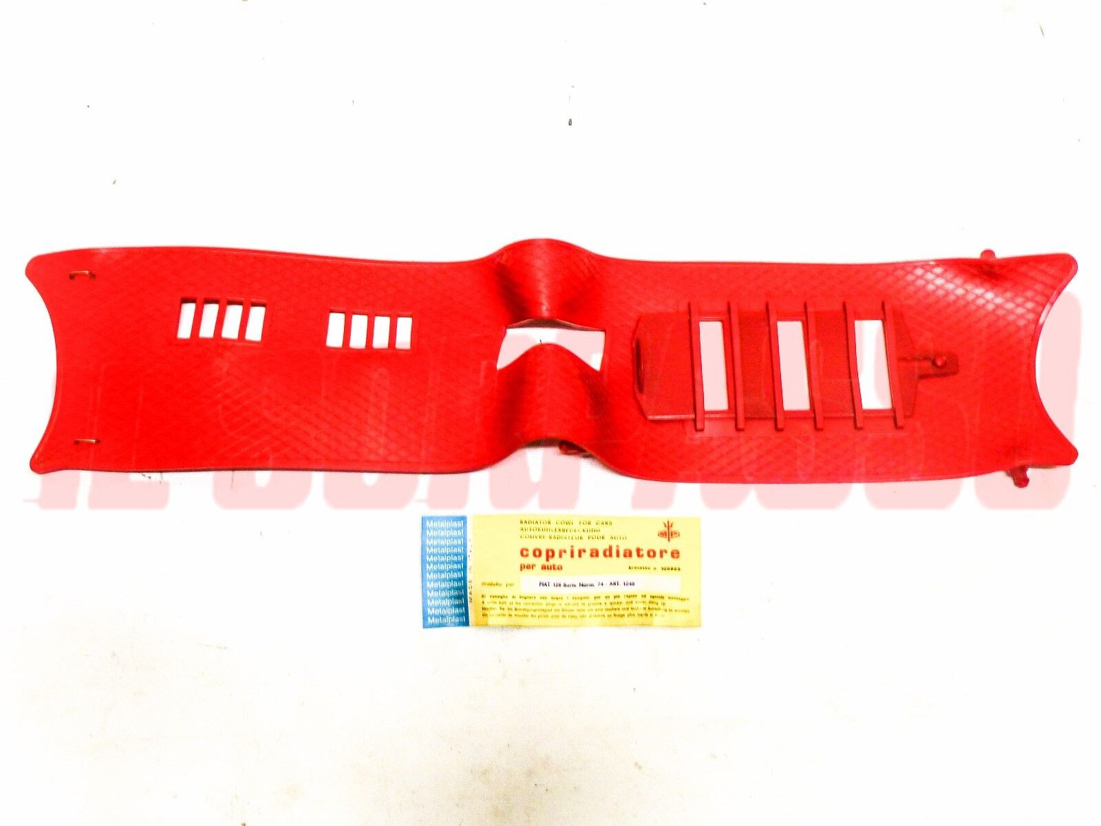 MASCHERINA COPRI RADIATORE MP GRIGLIA FIAT 128 MOD. 1974  ROSSA ACCESSORIO