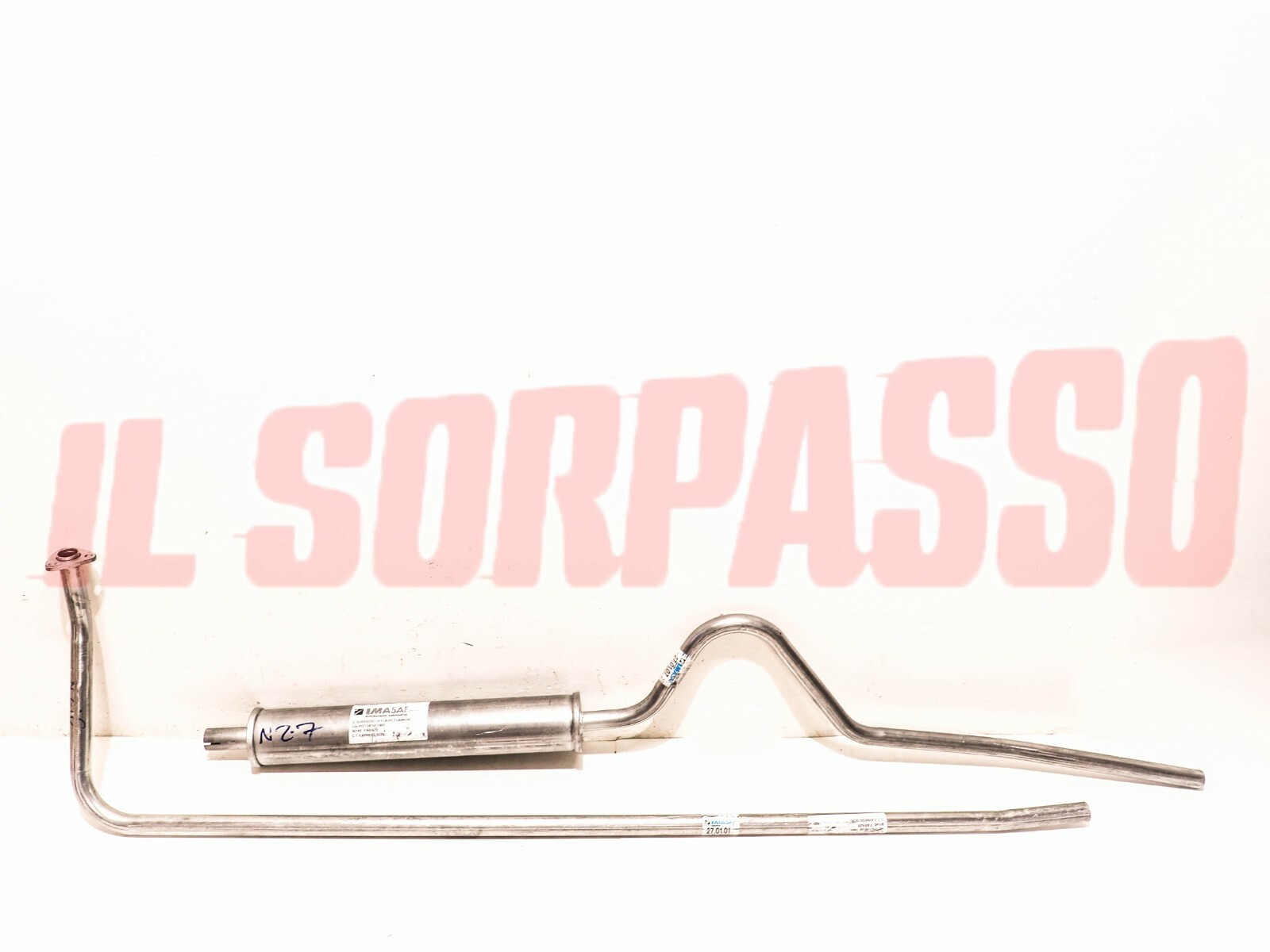 MARMITTA COLLETTORE + TERMINALE SCARICO FIAT TOPOLINO 500 C BERLINA 2 PZ