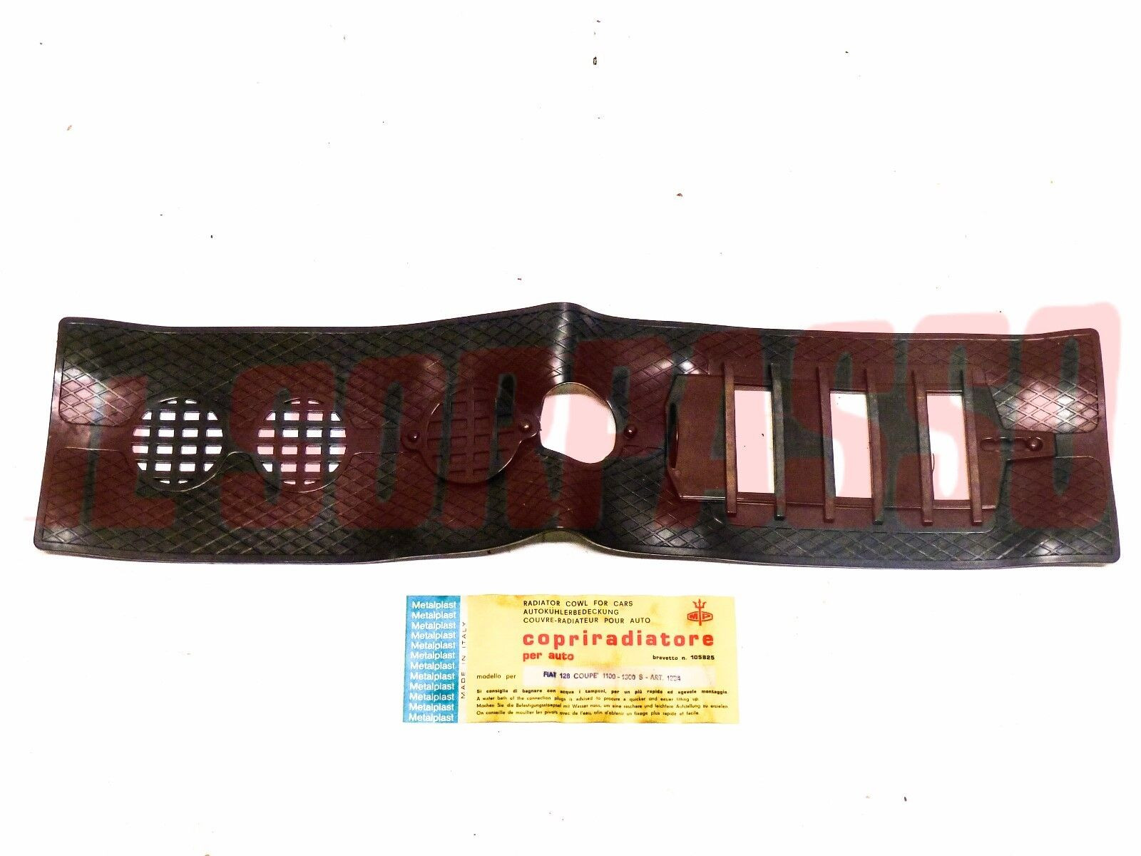 MASCHERINA COPRI RADIATORE MP GRIGLIA FIAT 128 COUPE S 1100 1300 NERA ACCESSORIO