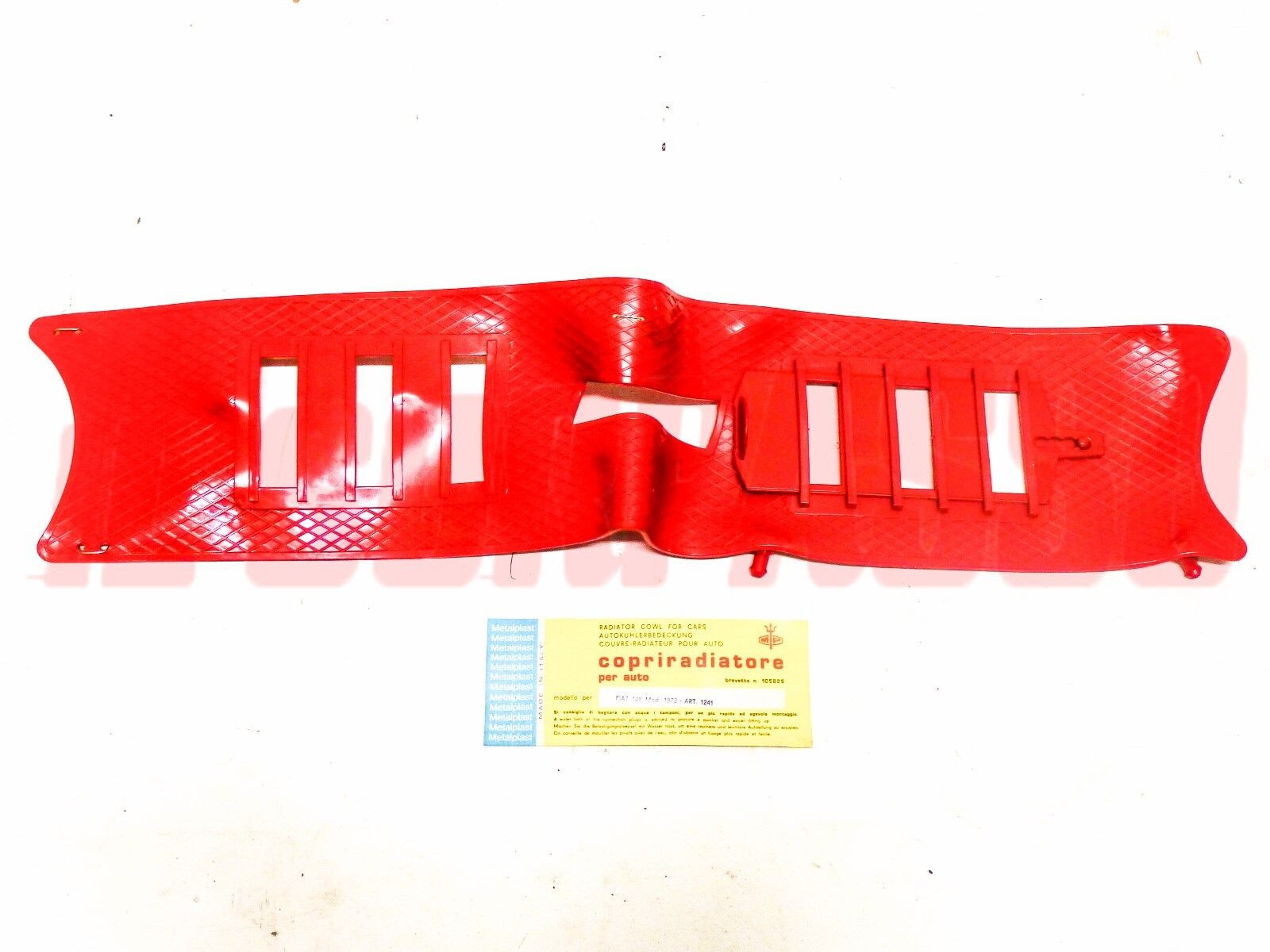 MASCHERINA COPRI RADIATORE MP GRIGLIA FIAT 128 MOD. 1972 ROSSA ACCESSORIO