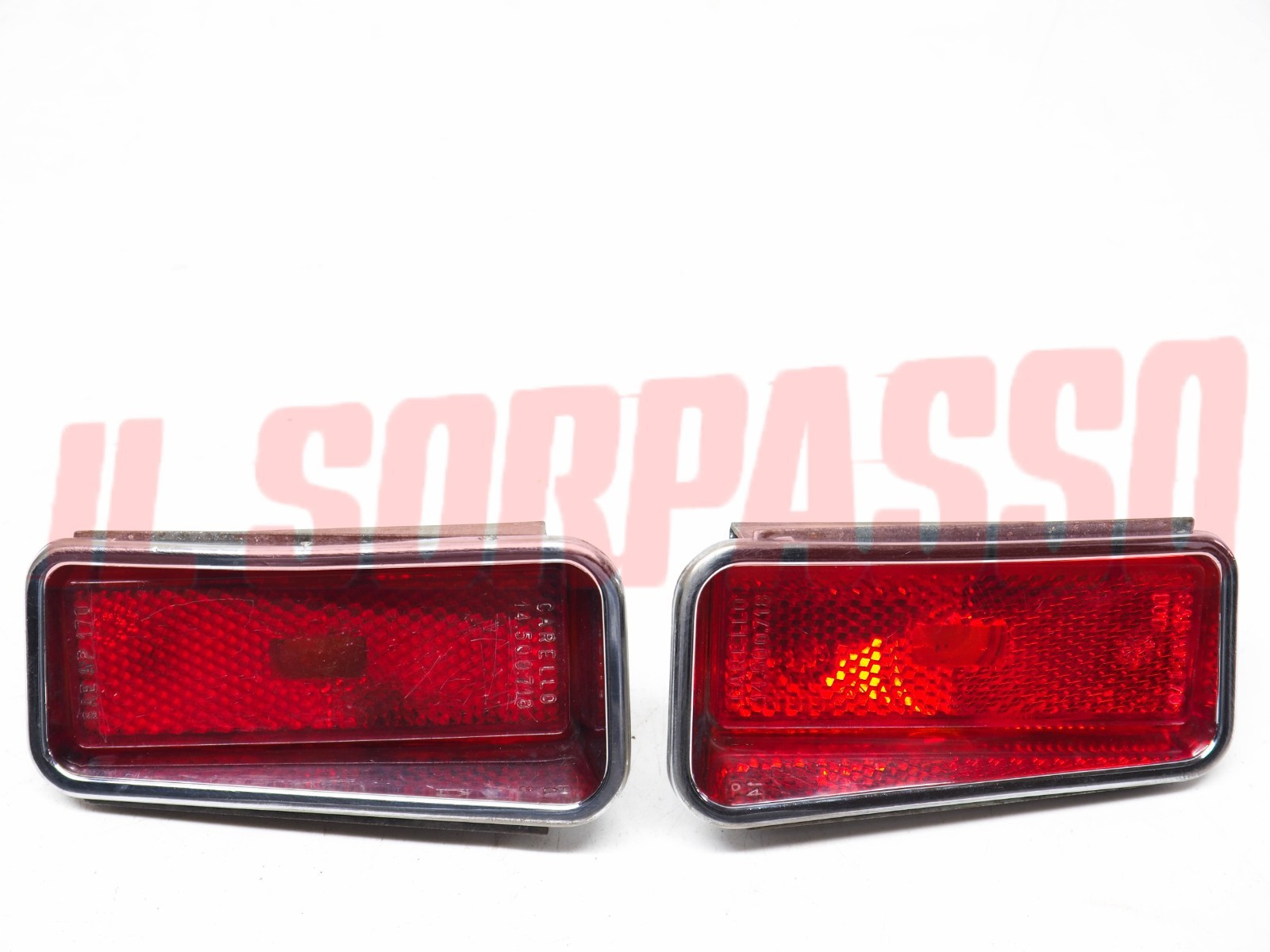 FANALINI ROSSI LUCI INGOMBRO RETTANGOLARI FIAT 124 850 SPIDER AMERICA CARELLO