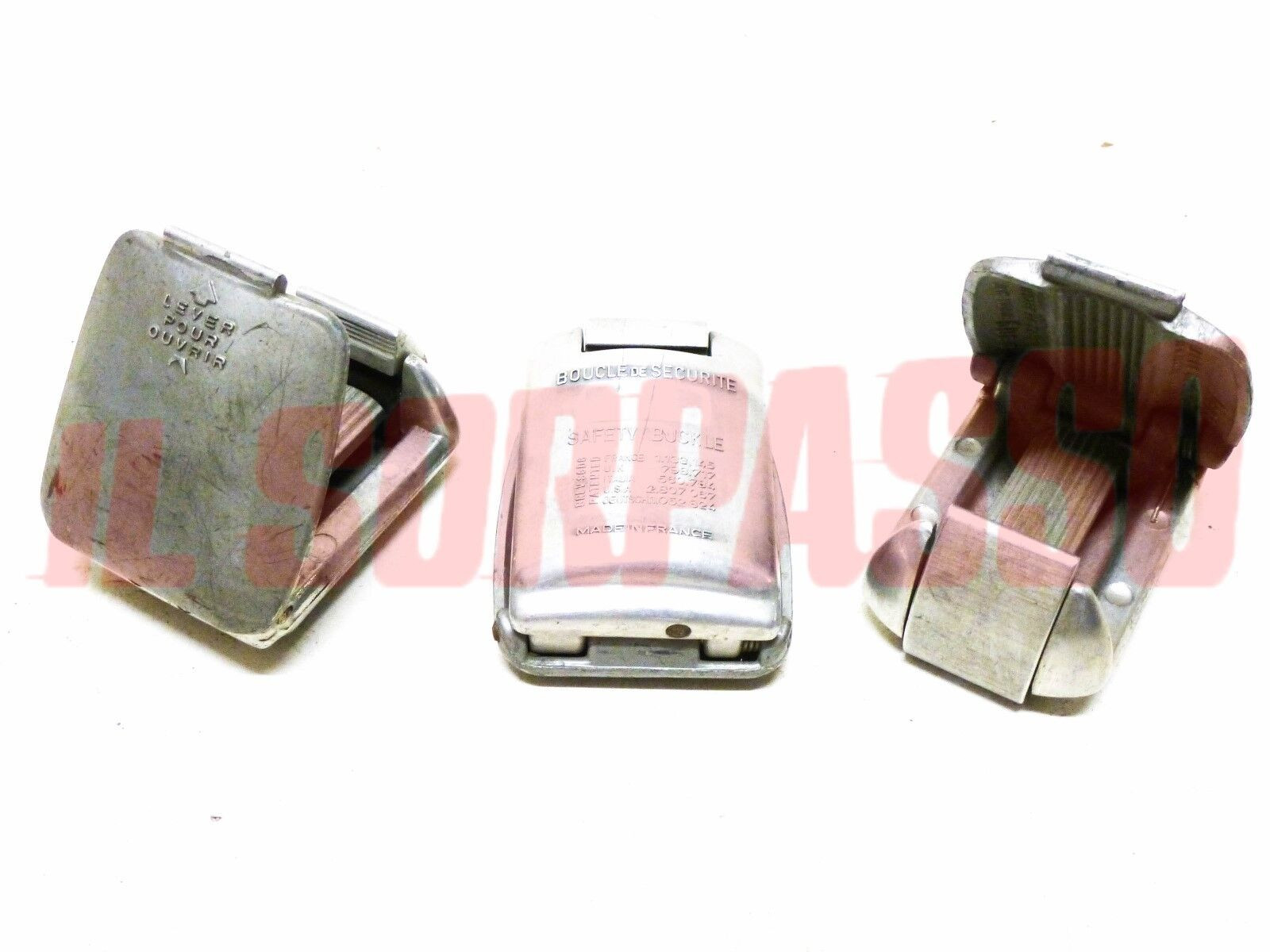 MOSCHETTONI CINTURE SICUREZZA IN ALLUMINIO AUTO ANNI 60 FIAT LANCIA ALFA FERRARI