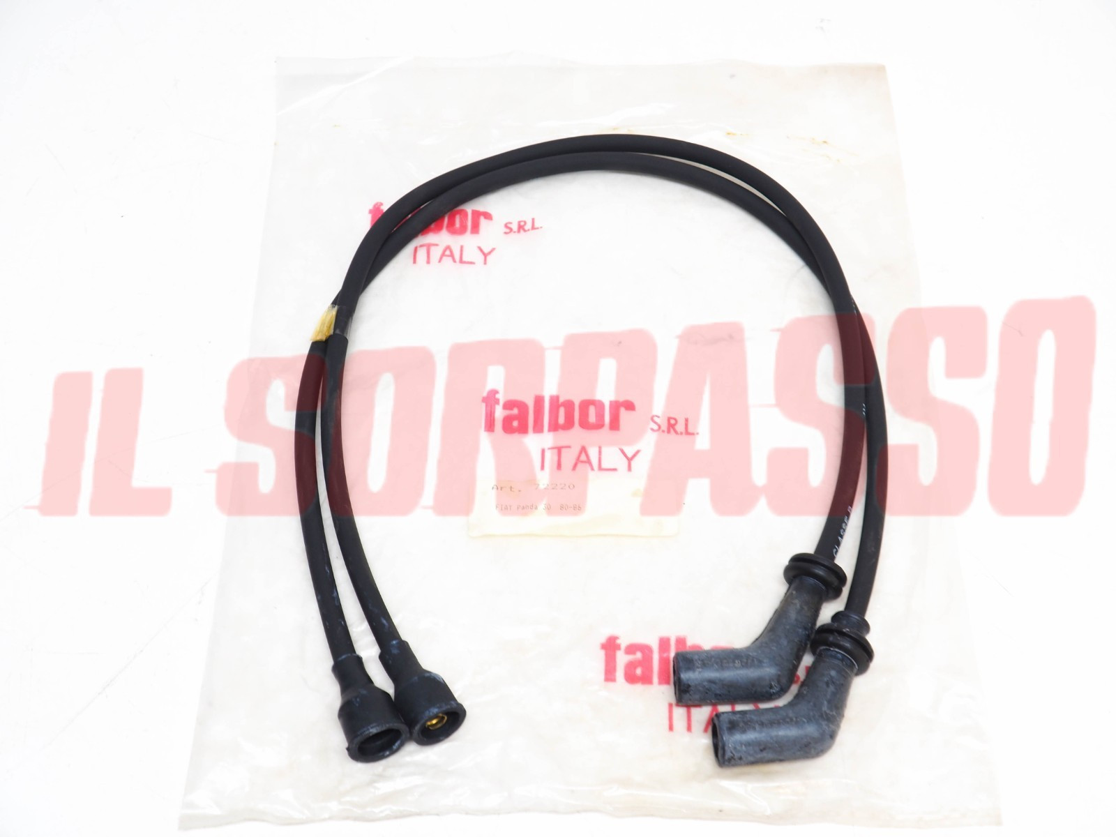 CAVI FILI CANDELE + PIPETTE FIAT PANDA 30 DAL 80 AL 86 ORIGINALI CAVIS