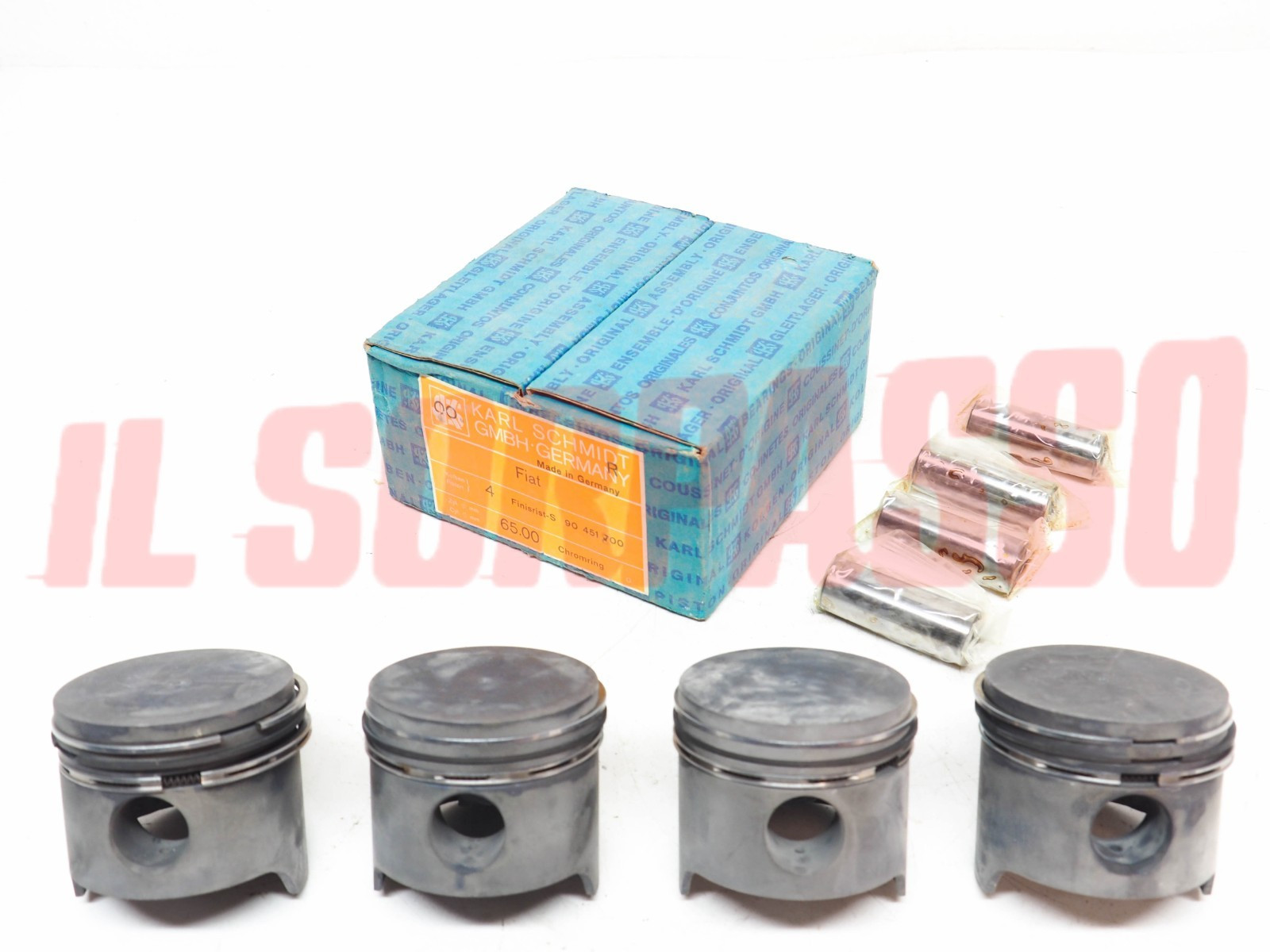 KIT PISTONI + FASCE ELASTICHE FIAT 850 - 127 AUTOBIANCHI A112 STD 65.00 SCHMIDT