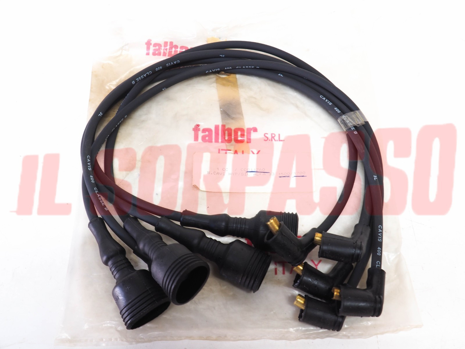 CAVI FILI CANDELE + CAPPUCCI ALFA ROMEO 33 1500 1700 cc ORIGINALI CAVIS