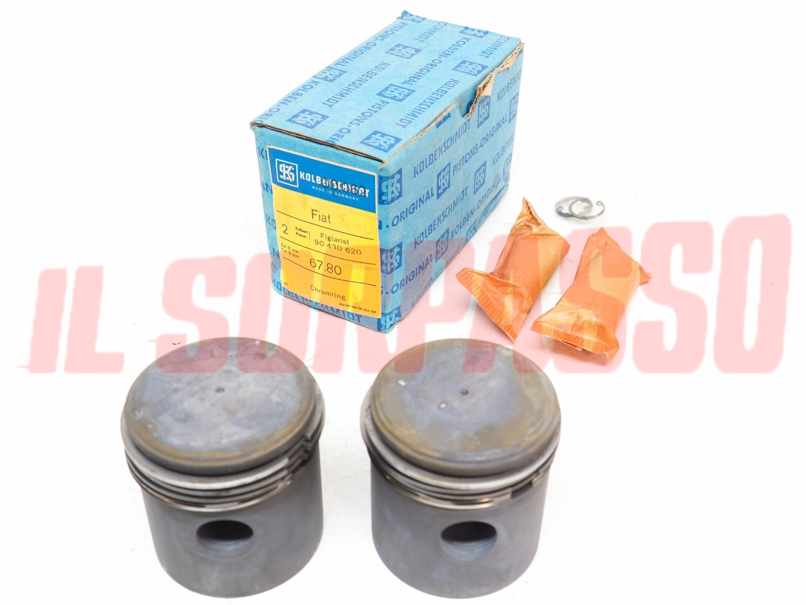 PISTONI + FASCE MOTORE 67,8 MM FIAT 500 D F GIARDINIERA ORIGINALI SCHMIDT