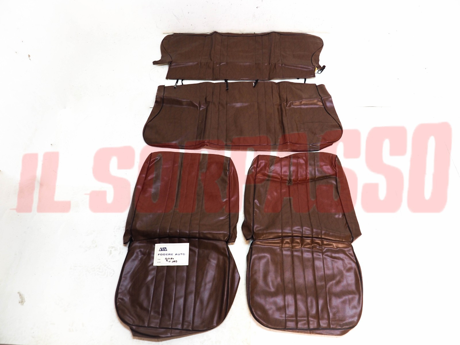 FODERE COPRI SEDILI ANTERIORI + POSTERIORI INNOCENTI MINI 120 PELLE MARRONE