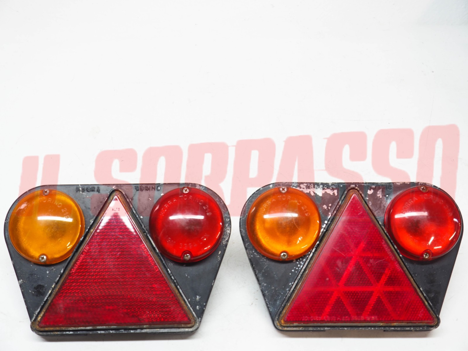FANALI FARI POSTERIORI RIMORCHI AUTOCARRI EPOCA FIAT OM ANNI 50 60 MORRA