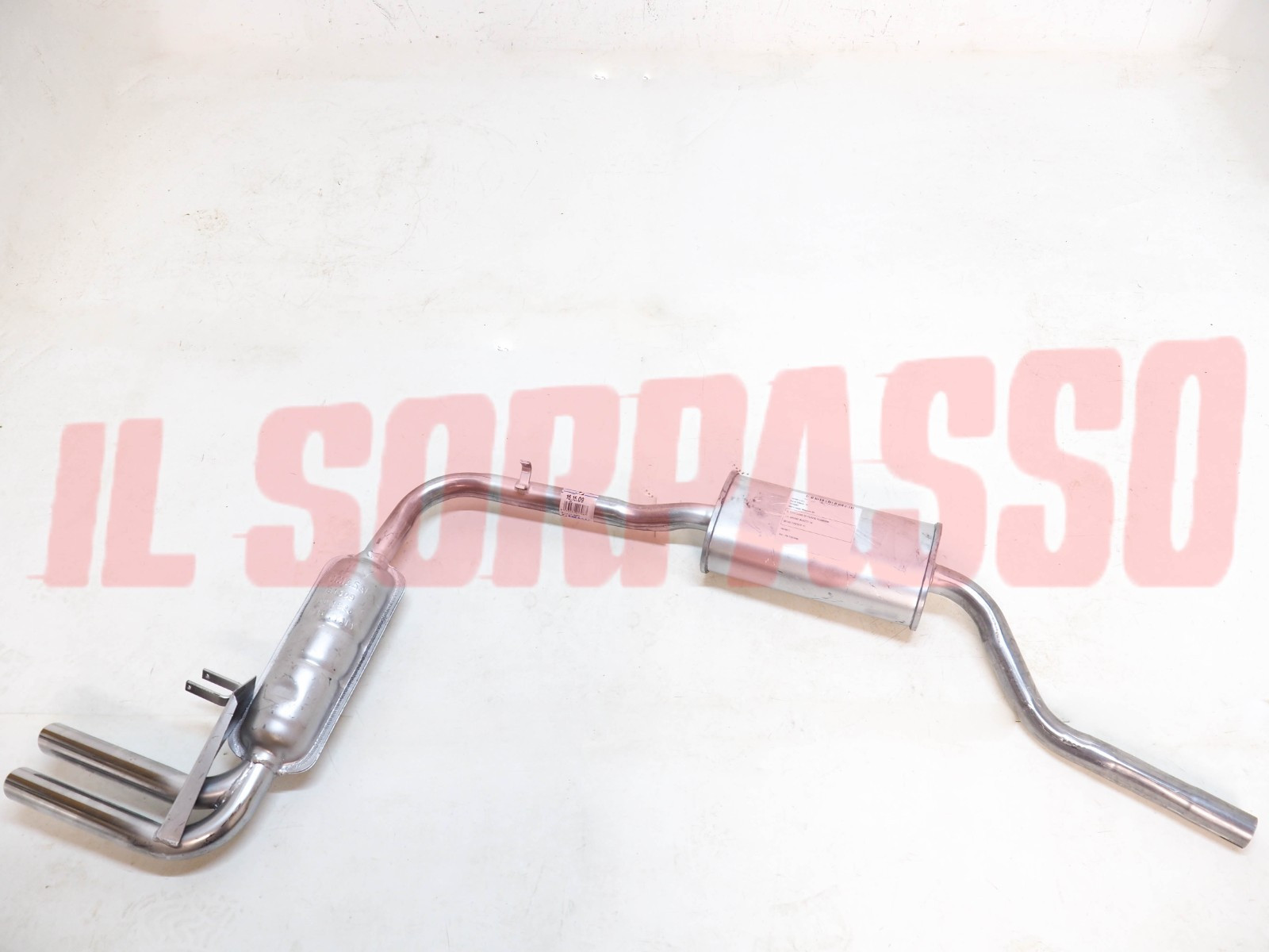 CENTRALE + FINALE SCARICO MARMITTA AUTOBIANCHI A112 ABARTH TERMINALE INCLINATO