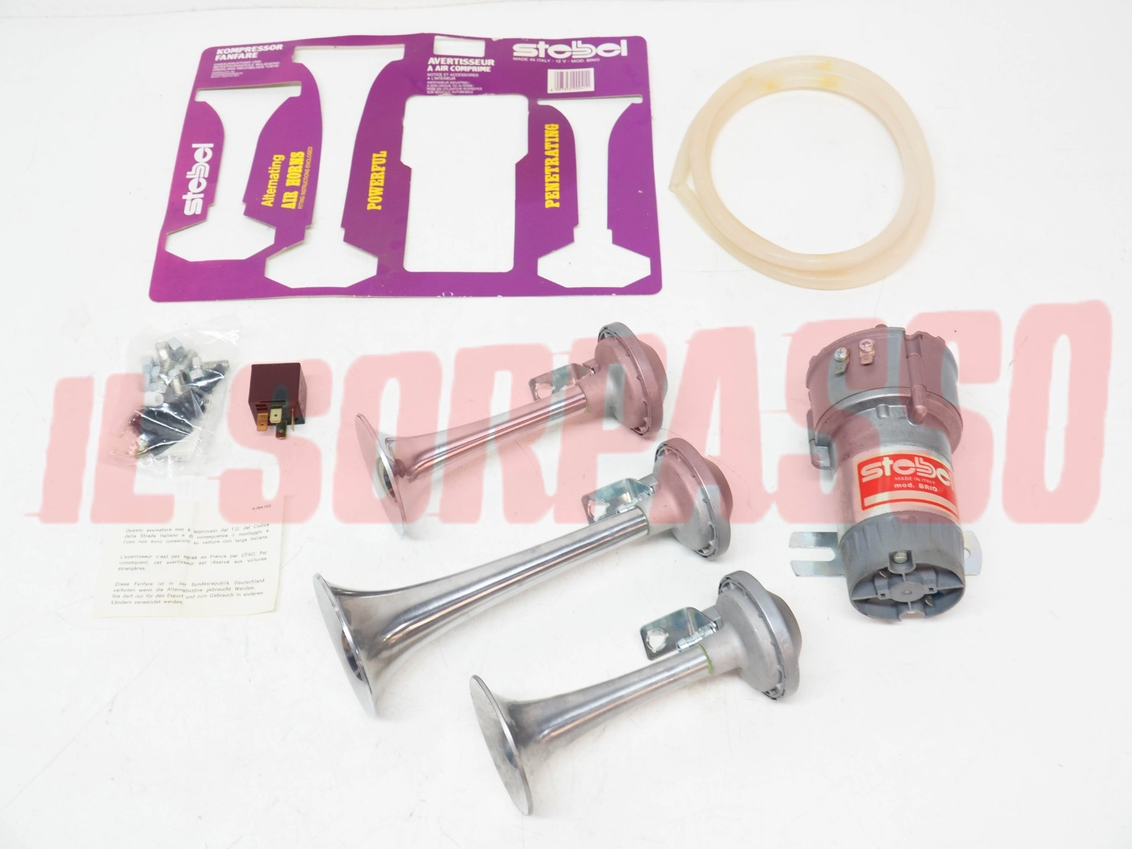 TROMBE AVVISATORI ACUSTICI 12 V FIAT 500 600 850 1100 124 125 127 128 STEBEL
