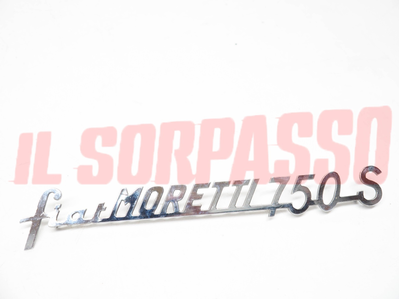 SCRITTA SIGLA POSTERIORE CARROZZERIA FIAT 750 S MORETTI ORIGINALE