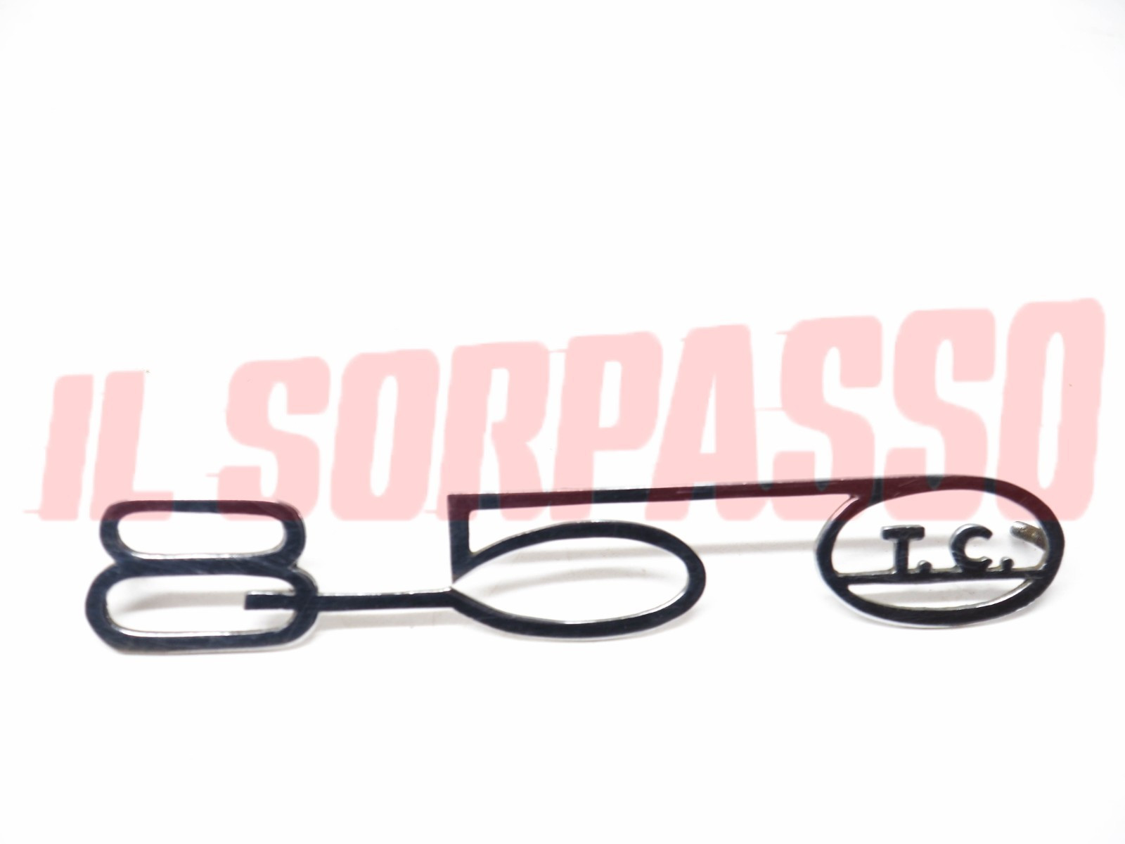 SCRITTA FREGIO FIAT 850 TC 600 ABARTH ORIGINALE 11,9 CM