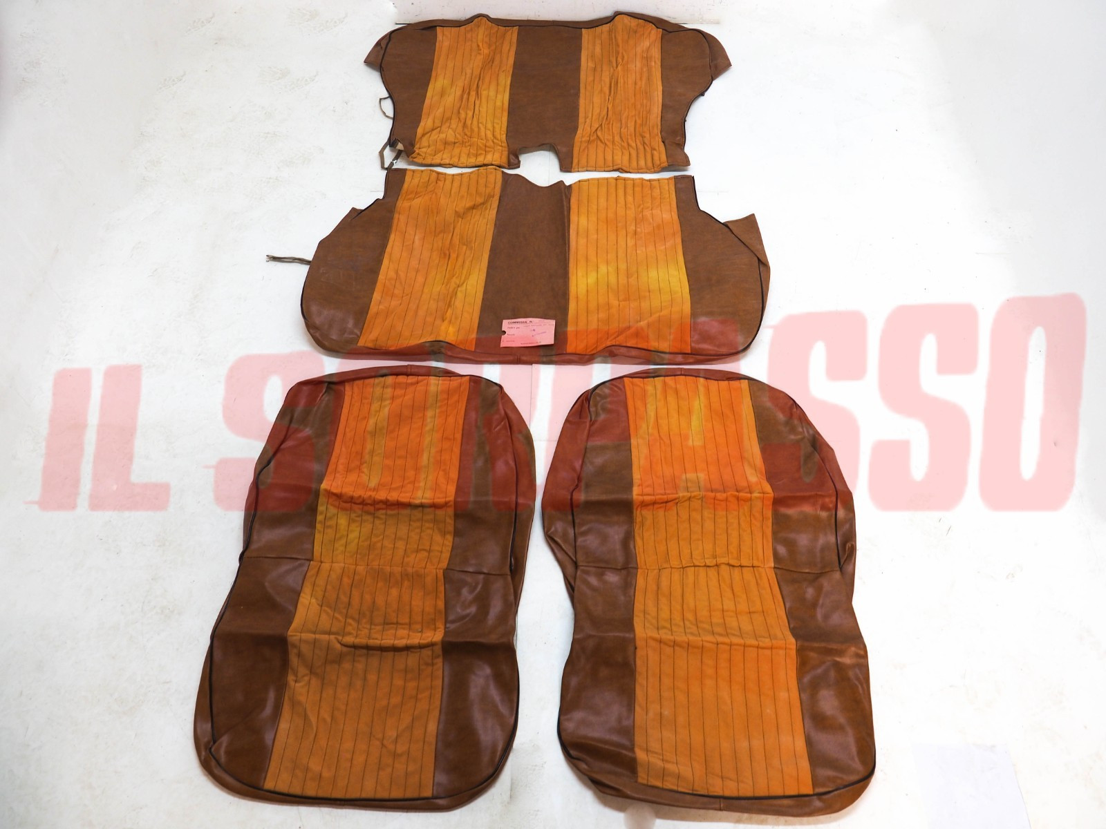 FODERE COPRI SEDILI ANTERIORI POSTERIORI FIAT 1100 R FAMILIARE ORIGINALI MARRONI