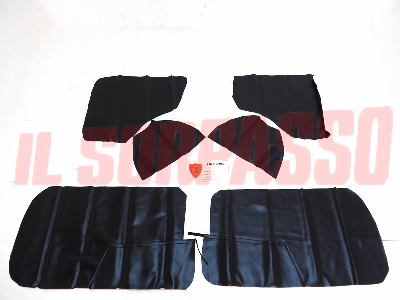 FODERE COPRI PANNELLI PORTA + LATERALI POSTERIORI FIAT NUOVA 500 D NERE NOS