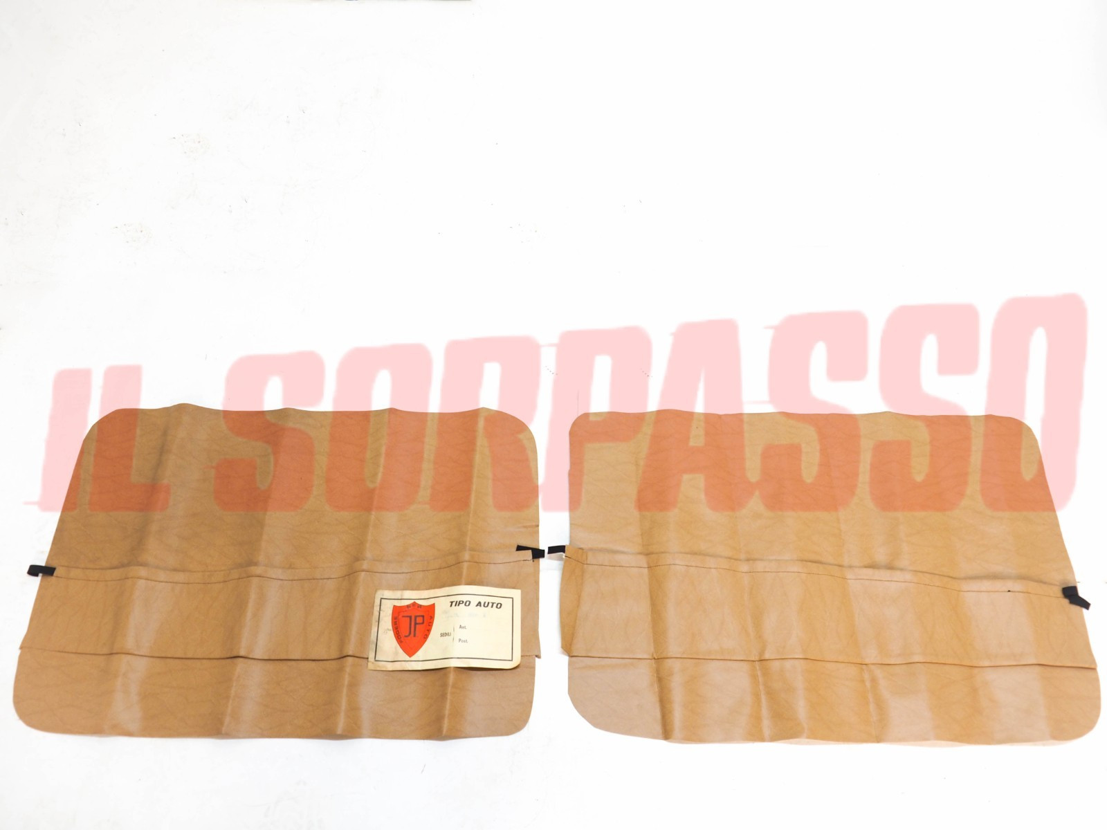FODERE COPRI PANNELLI PORTA ANTERIORI FIAT 1100 R ORIGINALI MARRONI NOS