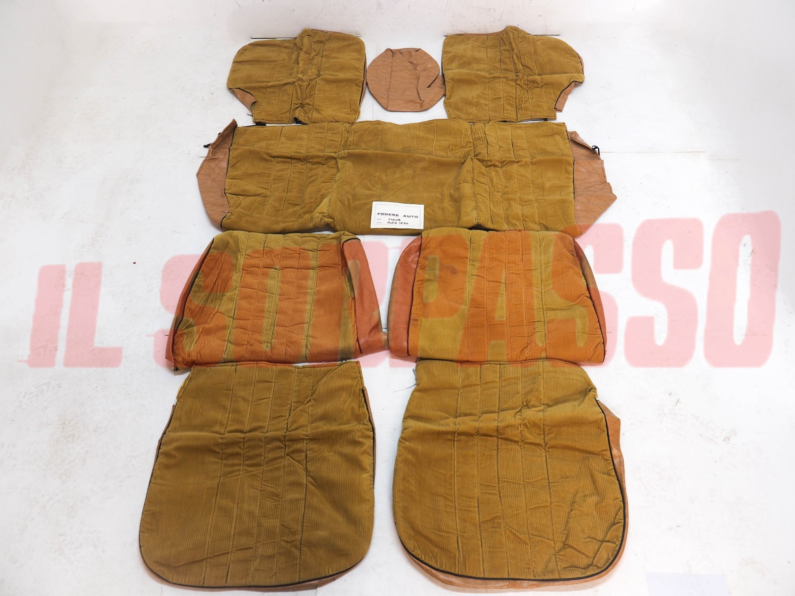 FODERE COPRI SEDILI ANTERIORI POSTERIORI ALFA ROMEO 1750 BERLINA VELLUTO MARRONI
