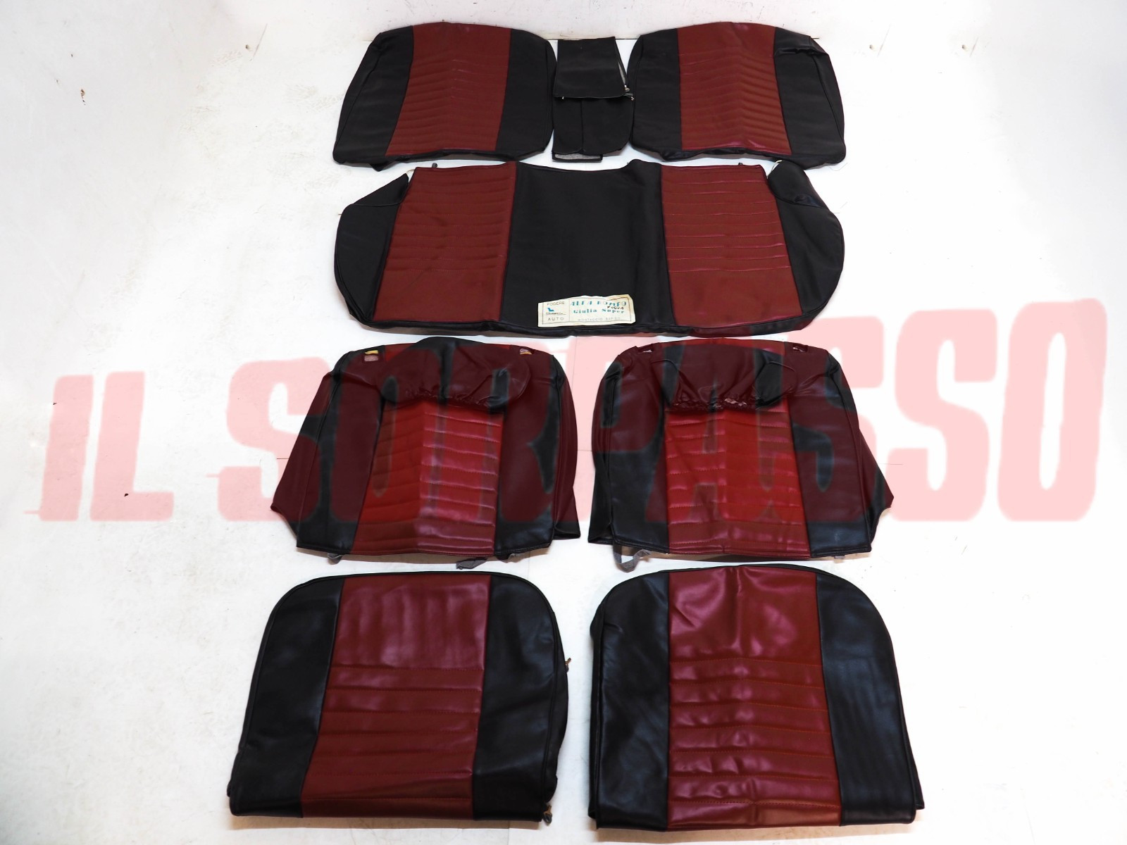 FODERE COPRI SEDILI ANTERIORI POSTERIORI ALFA ROMEO GIULIA NUOVA SUPER ROSSONERE
