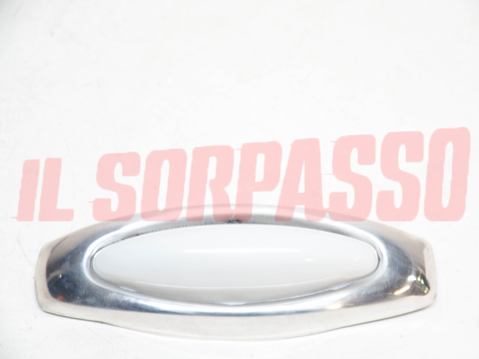 PLAFONIERA LUCE INTERNA CORTESIA ALLUMINIO VETTURE ANNI 50 SIMILE FIAT 1400 1900