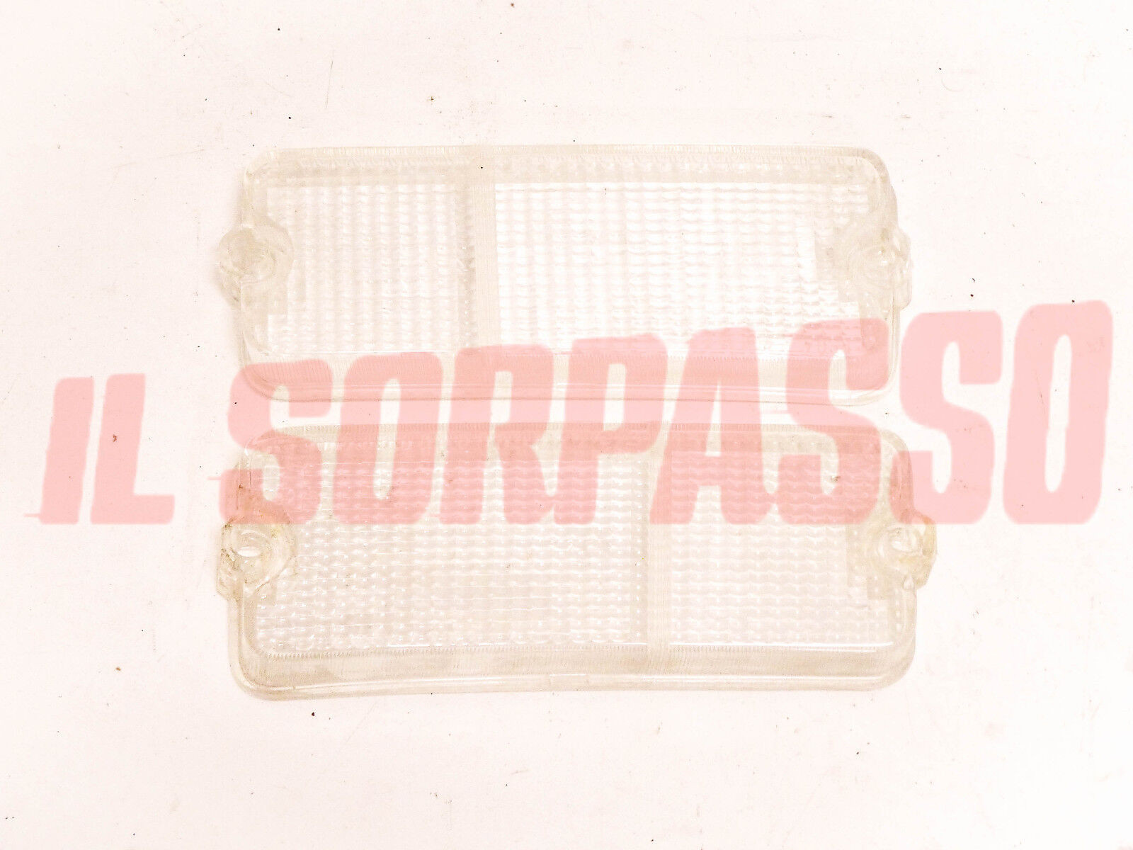 PLASTICHE FANALINI ANTERIORI BIANCHE FIAT 127 BERLINA SPECIAL ORIGINALI SIEM