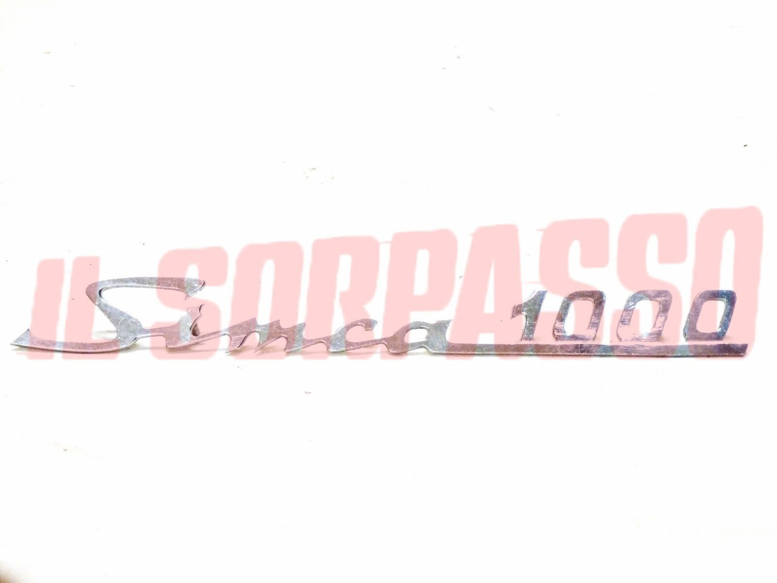 SCRITTA FREGIO SIMCA 1000 CROMATA ORIGINALE