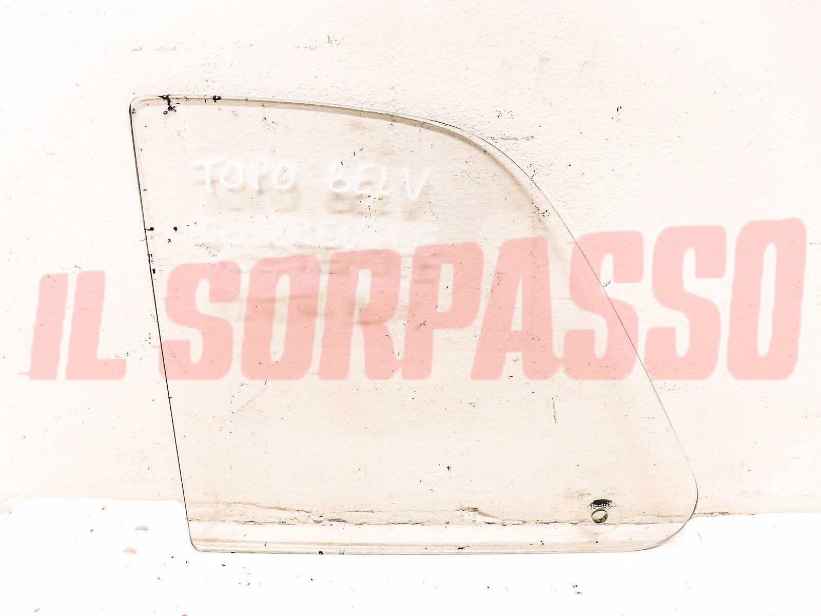 VETRO SCORREVOLE PORTA DESTRA FIAT TOPOLINO BELVEDERE ORIGINALE GLASS RIGHT DOOR