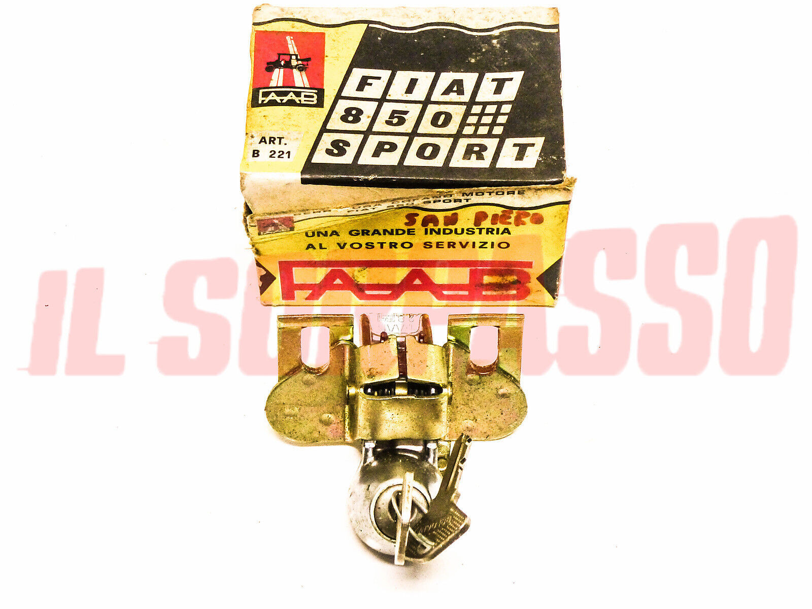 PULSANTE SERRATURA BAULE COFANO POSTERIORE FIAT 850 COUPE - SPORT ORIGINALE