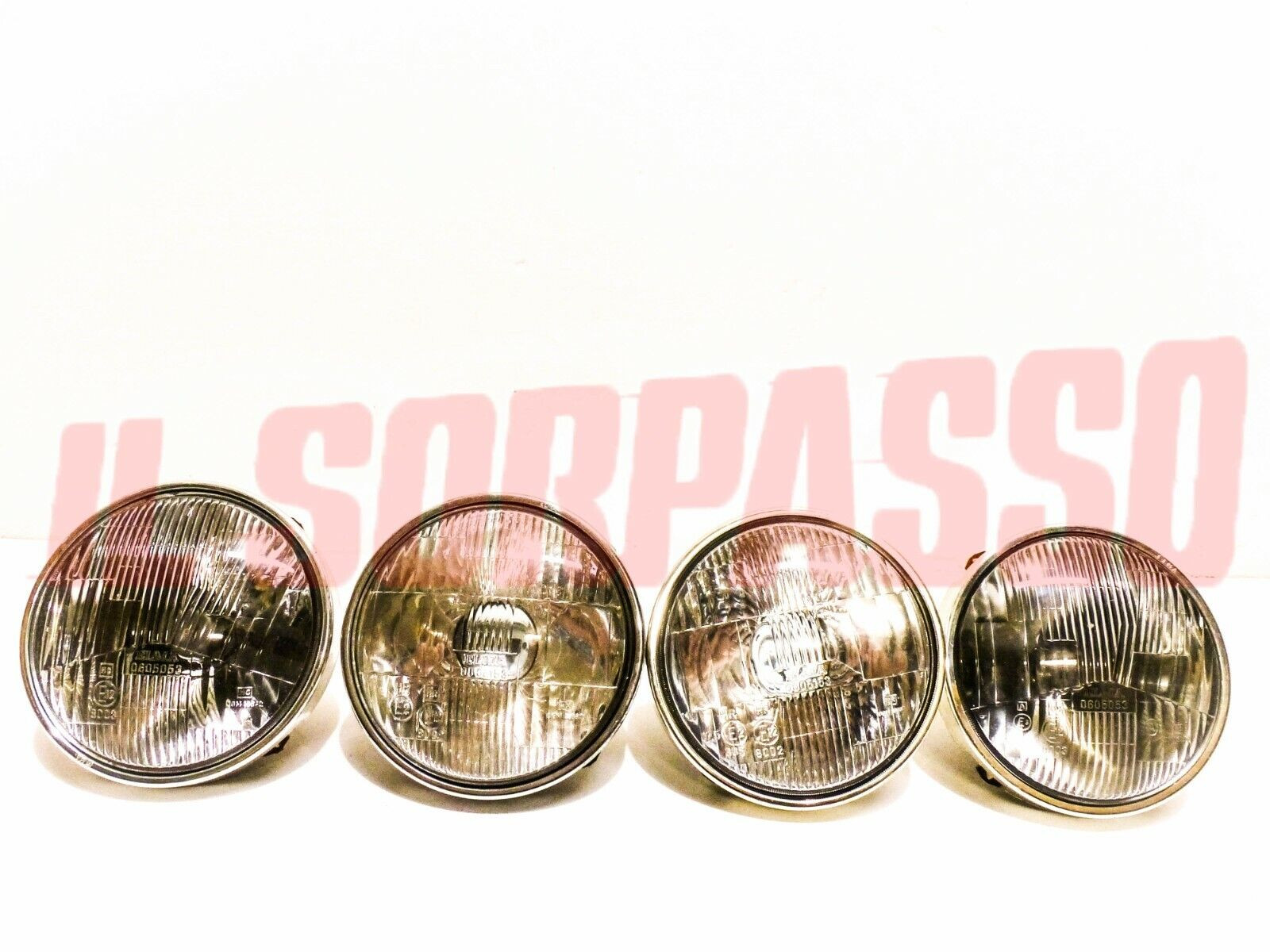 GRUPPI OTTICI FANALI FARI FIAT 132 CON LAMPADA JODIO ORIGINALI ELMA