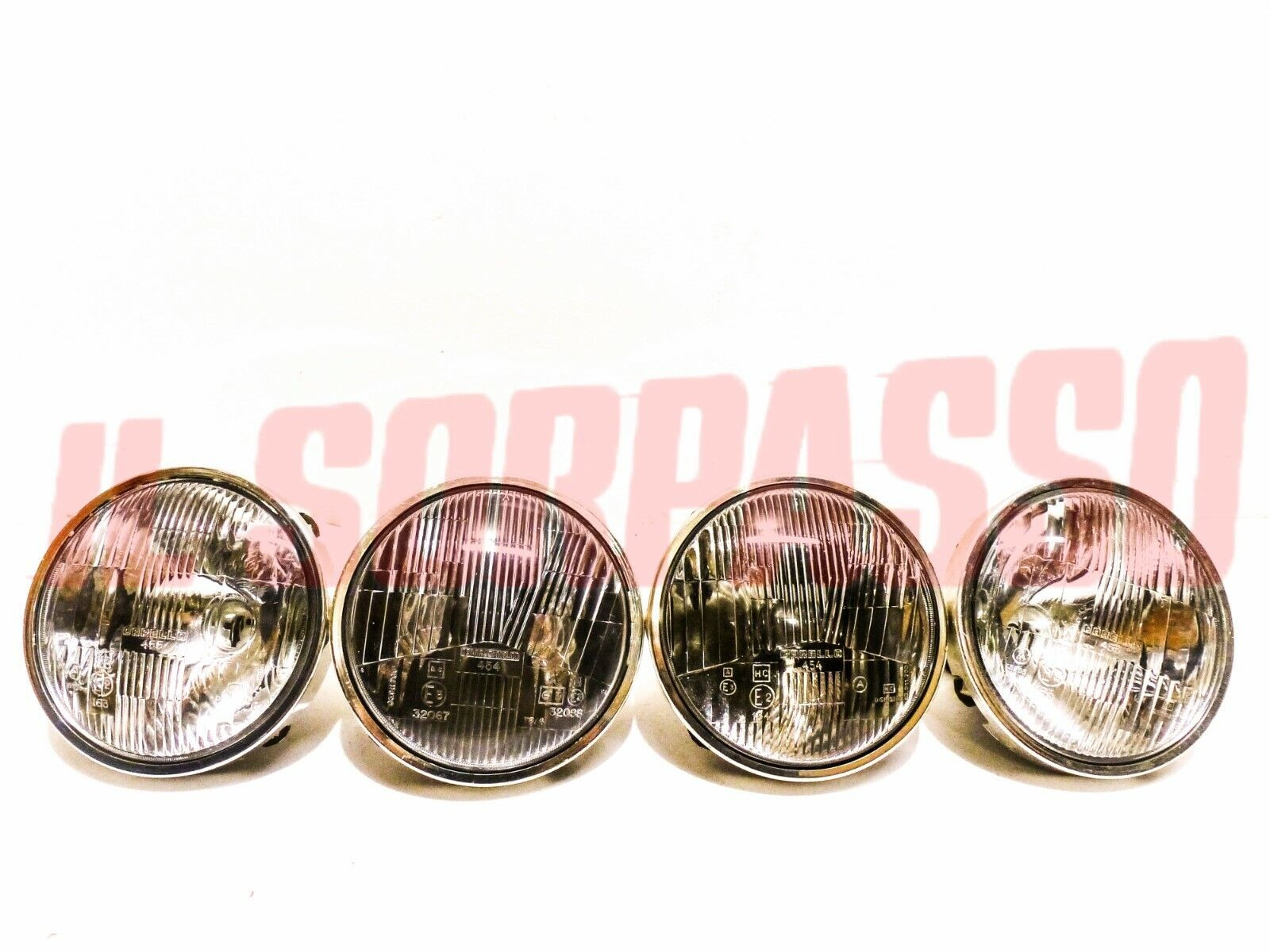 GRUPPI OTTICI FANALI FARI FIAT 132 CON LAMPADA JODIO ORIGINALI CARELLO